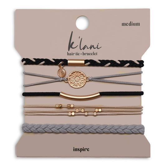 K'lani Hair Tie Bracelets for Women - Elastic Hair Bands That Double as Stylish Jewelry - Inspire - Small