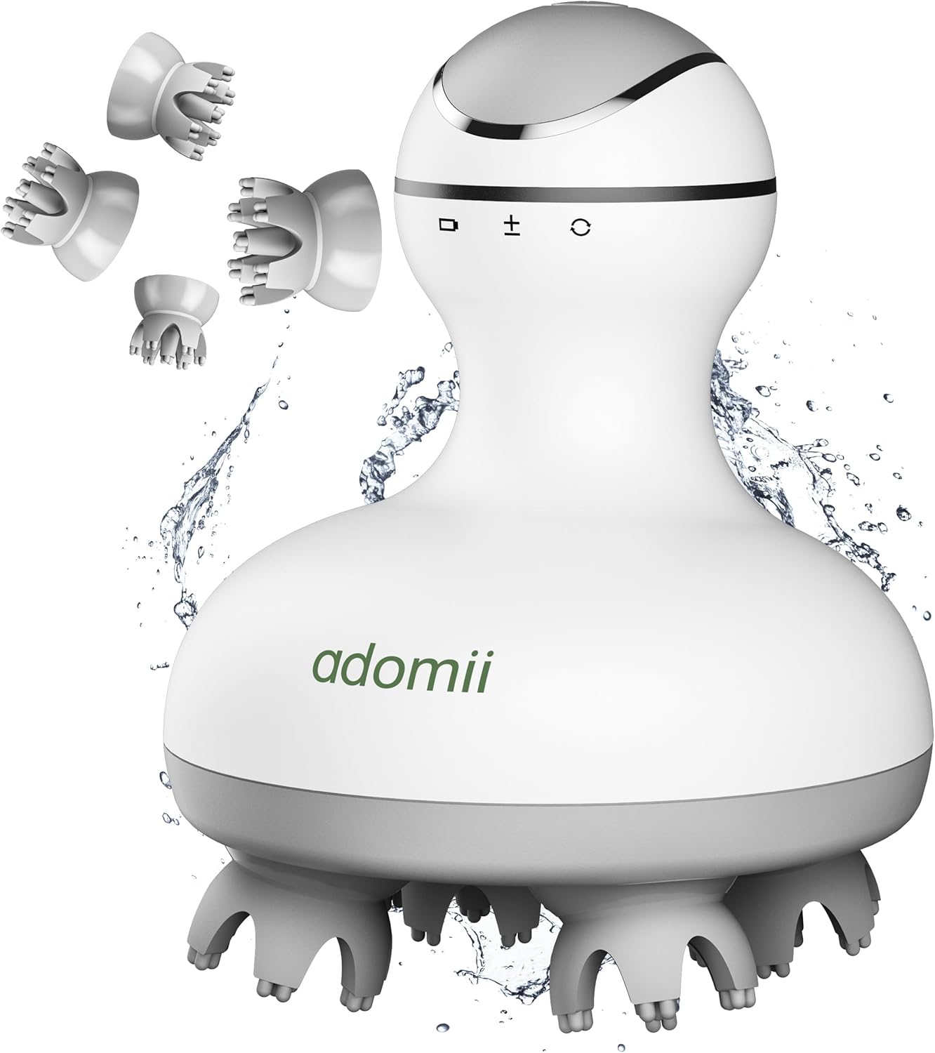 Electric Scalp Massager for Headache & Stress Relief - Cordless, Handheld Head Massager for Scalp w/ 84 Kneading Nodes for Deep Clean - Waterproof & Pet-Friendly Tool - Ideal Gift