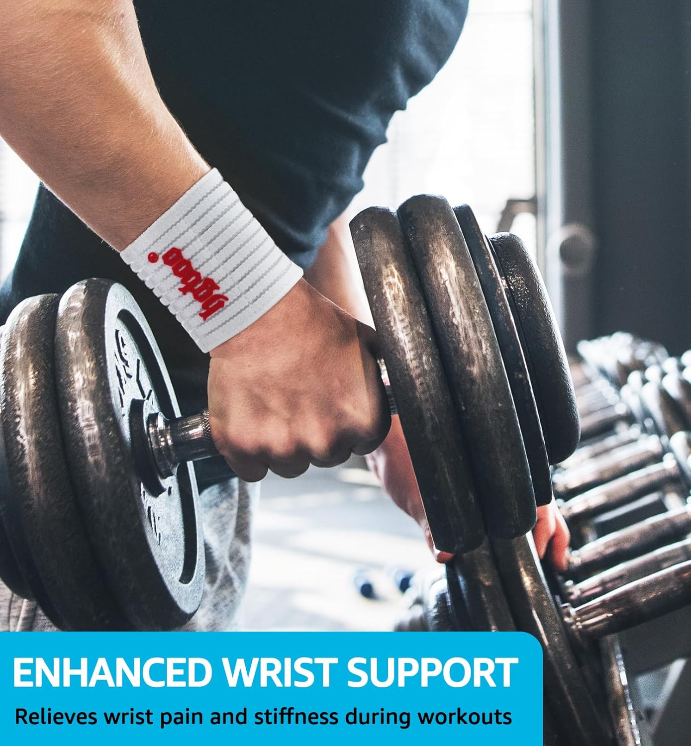 Compression Wrist Bands (2 PCS), High-Elastic Straps Wrist Wraps Wrist Brace for Sports Weightlifting Tennis Basketball Tendonitis Carpal Tunnel Arthritis - Breathable Fabric (White)