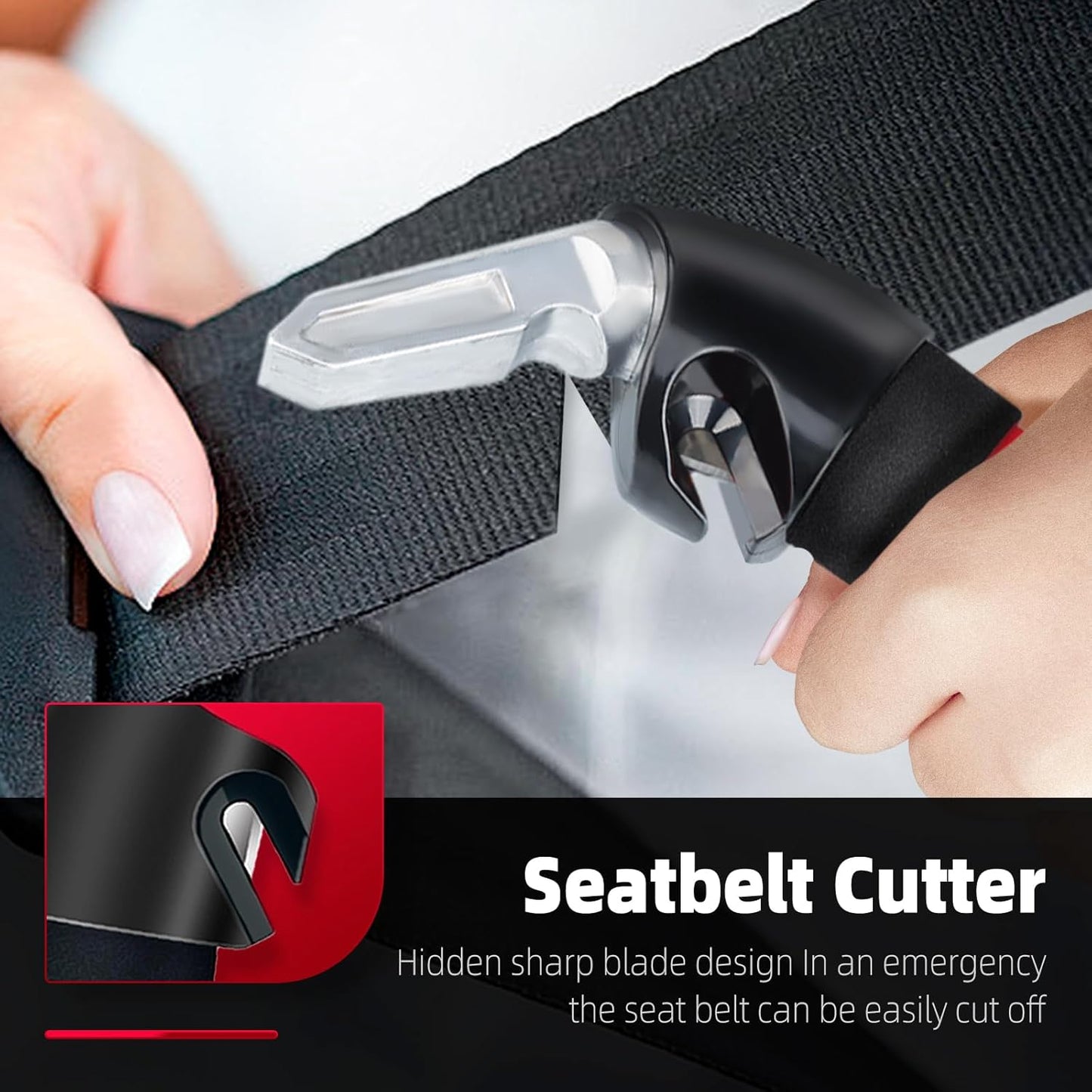 Car Handle Assist for Elderly Car Door Handle, Mobility Car Assist Transfer Support Handle, Multifunction Automotive Grab Handles, Aids for Disabled and Elderly（2Pack, Red）