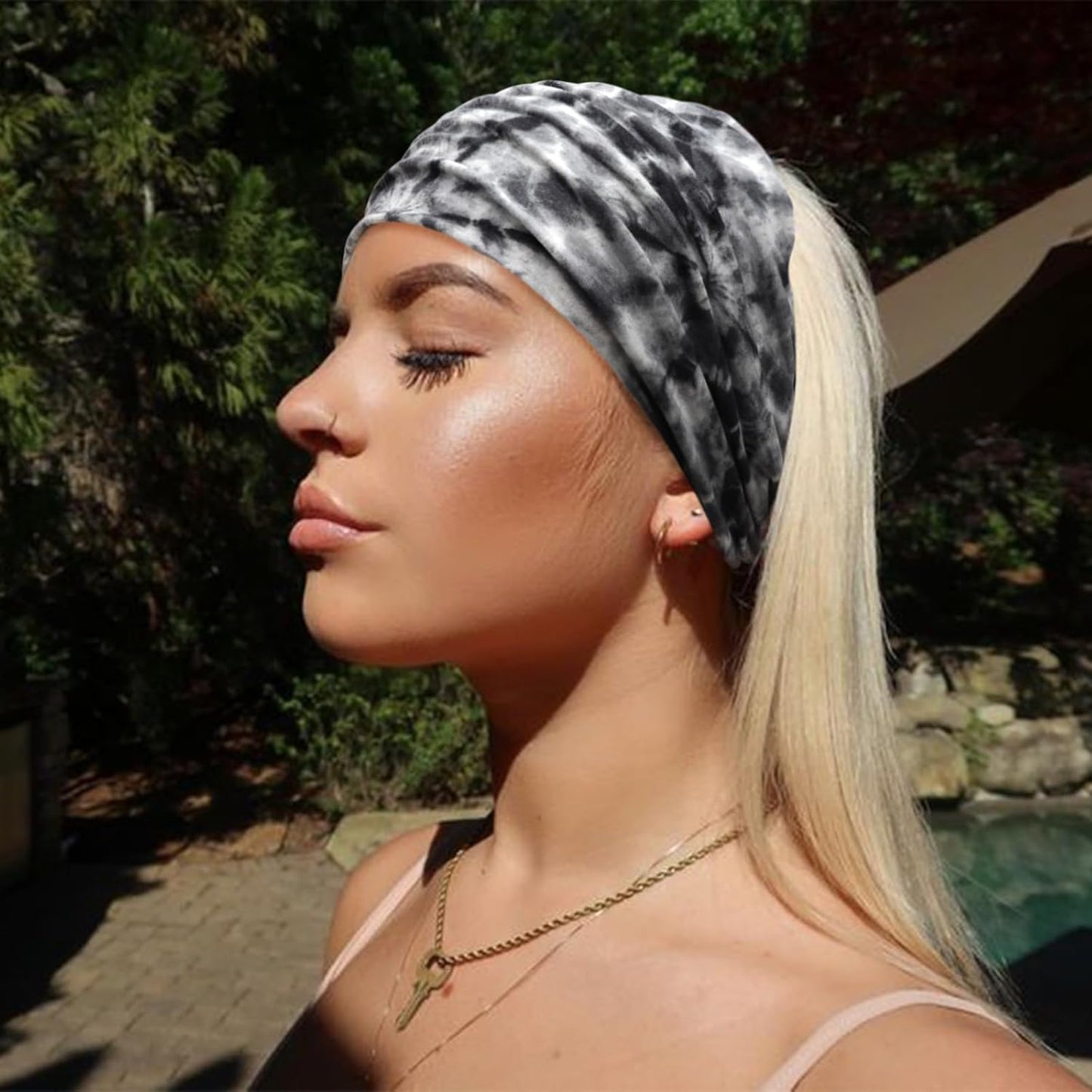 Extra Wide Headbands for Women Large Turban Headband Non Slip Boho Elastic Hairband Hair Twisted Knot Head Bands Accessories