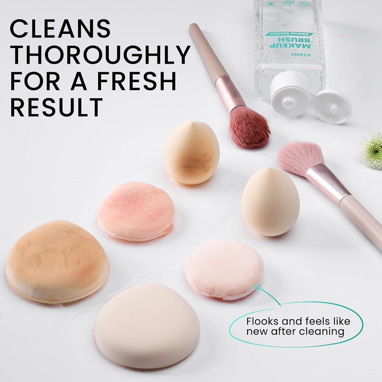 Makeup Brush Cleaner - 300ML Makeup Brush Shampoo and Bowl For Brushes, Sponge, Powder Puff，Deep Clean & Gentle Formula, Vegan & Cruelty