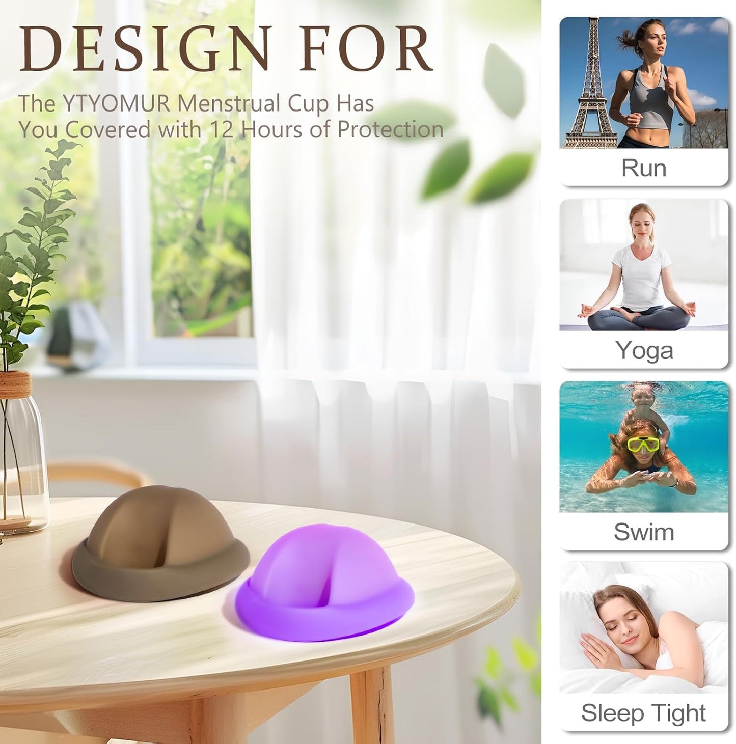 Reusable Menstrual Disc - Soft Period Disc for Beginner or Menstrual Light Flow, Leak Proof Menstrual Cup Alternative - Pack of 2 (Small Size)