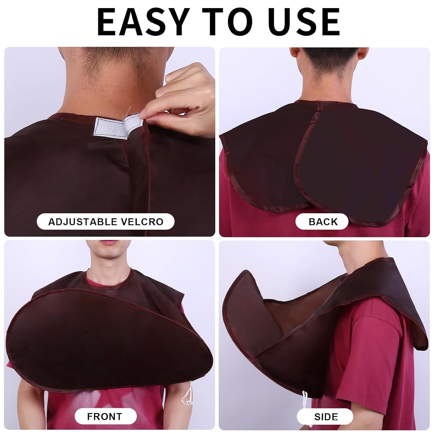 Beard Bib, Beard Apron Foldable Multi-Purpose Shaving Bib, Beard Bib Apron for Men for All Men'S Gifts(khaki)