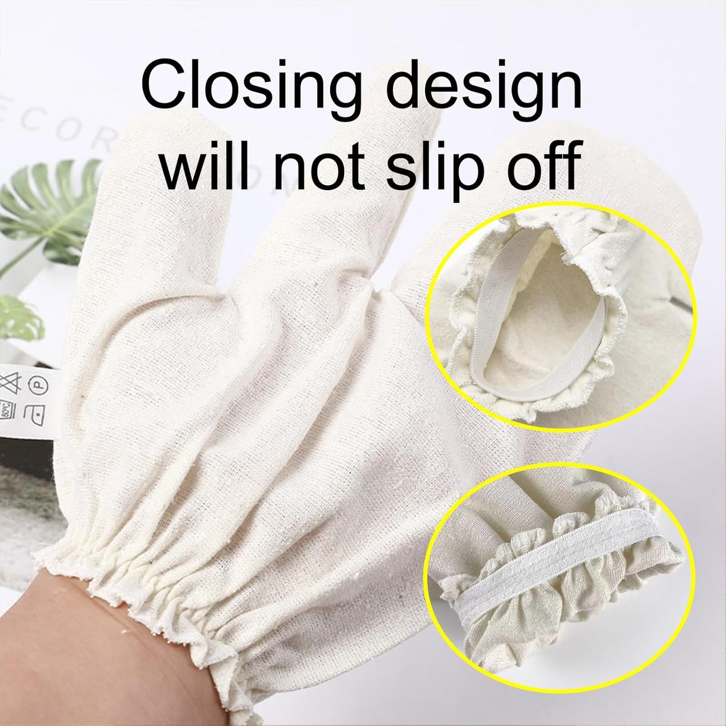 Garshana Gloves Raw Gloves for Ayurvedic, Cellulite Reduction & Dry Brushing – 100% Pure Garshana Gloves with Elastic Wrist Bands for Ayurvedic (2pcs)