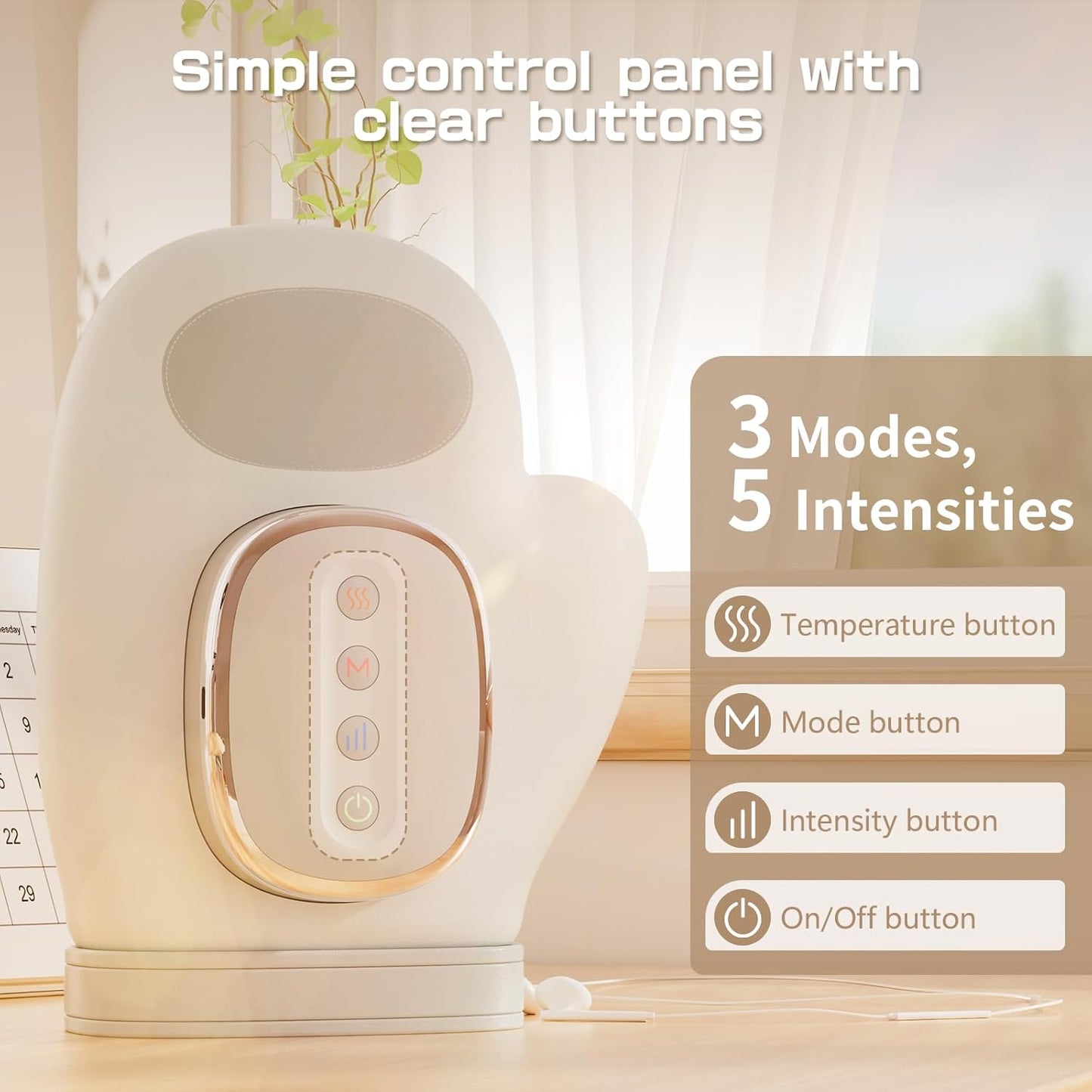 Hand Massager with Heat and Compression, Cordless Hand Massager, Finger Massager, 2025 Updated Carpal Tunnel Relief & Wrist Relief Massager, Gift for Women Men