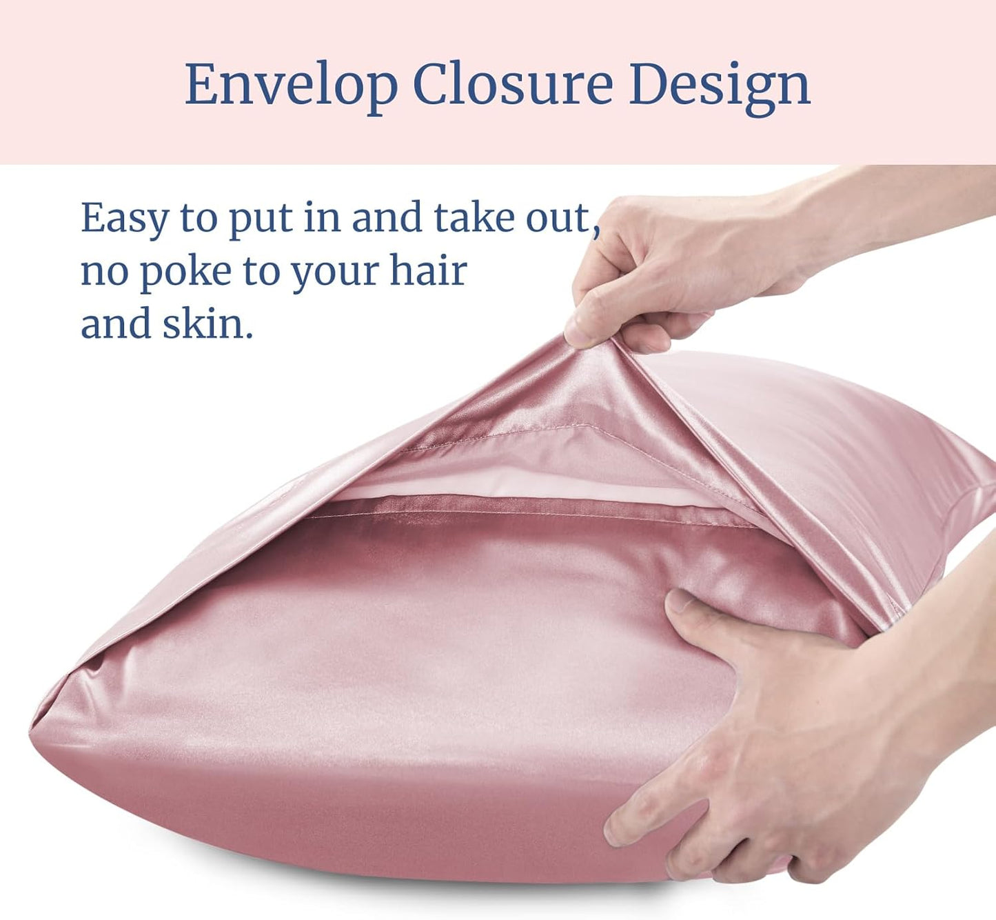 BEDELITE Satin Pillowcase for Hair and Skin, Super Soft and Cooling Similar to Silk Pillow Cases 2 Pack with Envelope Closure, Gift for Women Men(20"x36" King Size, Nostalgia)