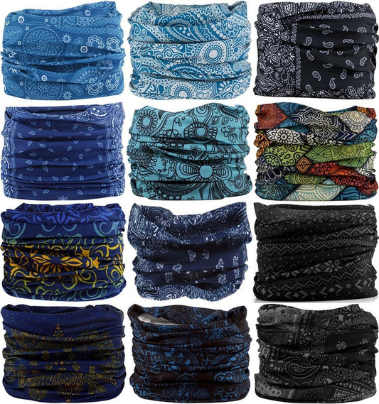 Headband Neck Gaiter Head Wrap Headwear Face Mask Magic Scarf Bandana for Men and Women