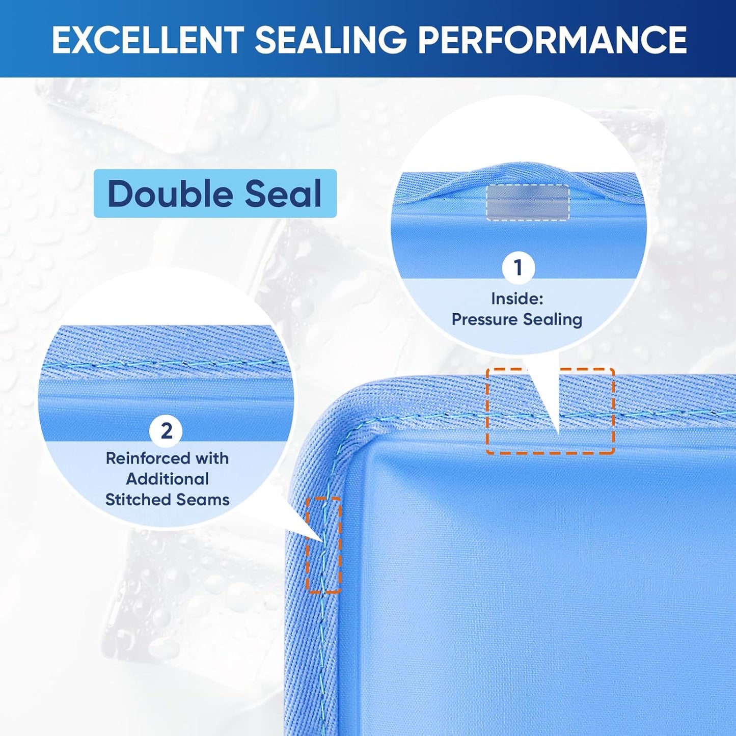 APEXUP Gel Ice Packs for Injuries Reusable, Flexible Double Sided Cold Packs for Injuries, Ice Pack for Knee, Shoulder, Back, Hip, Leg, Arm (Blue, L, 1PK)