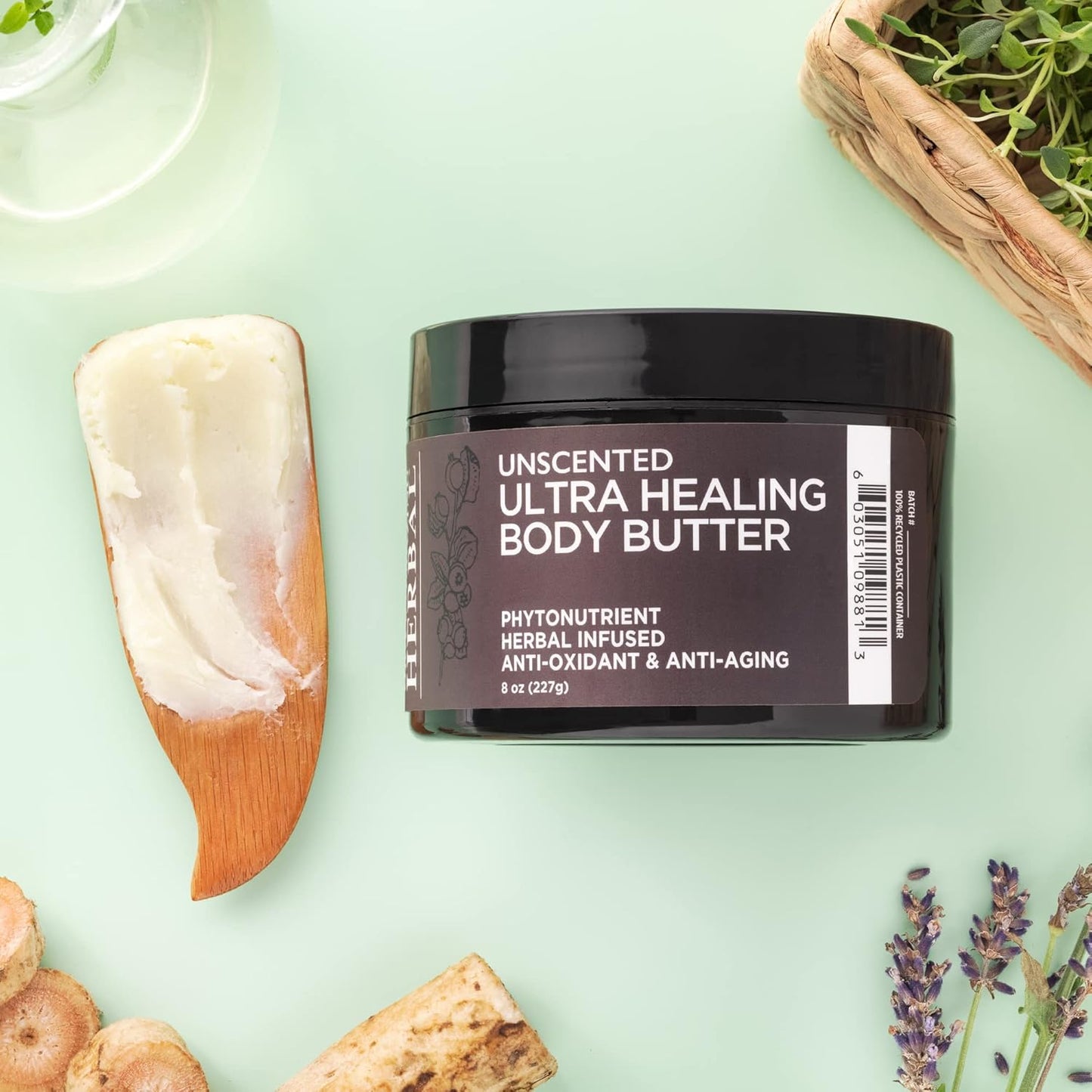 Ultra Healing Fragrance Free Body Butter Intensive Repair For Dry Sensitive Skin Diy Essential Oil Carrier, Unscented Organic Fair Trade Shea Butter Vegan