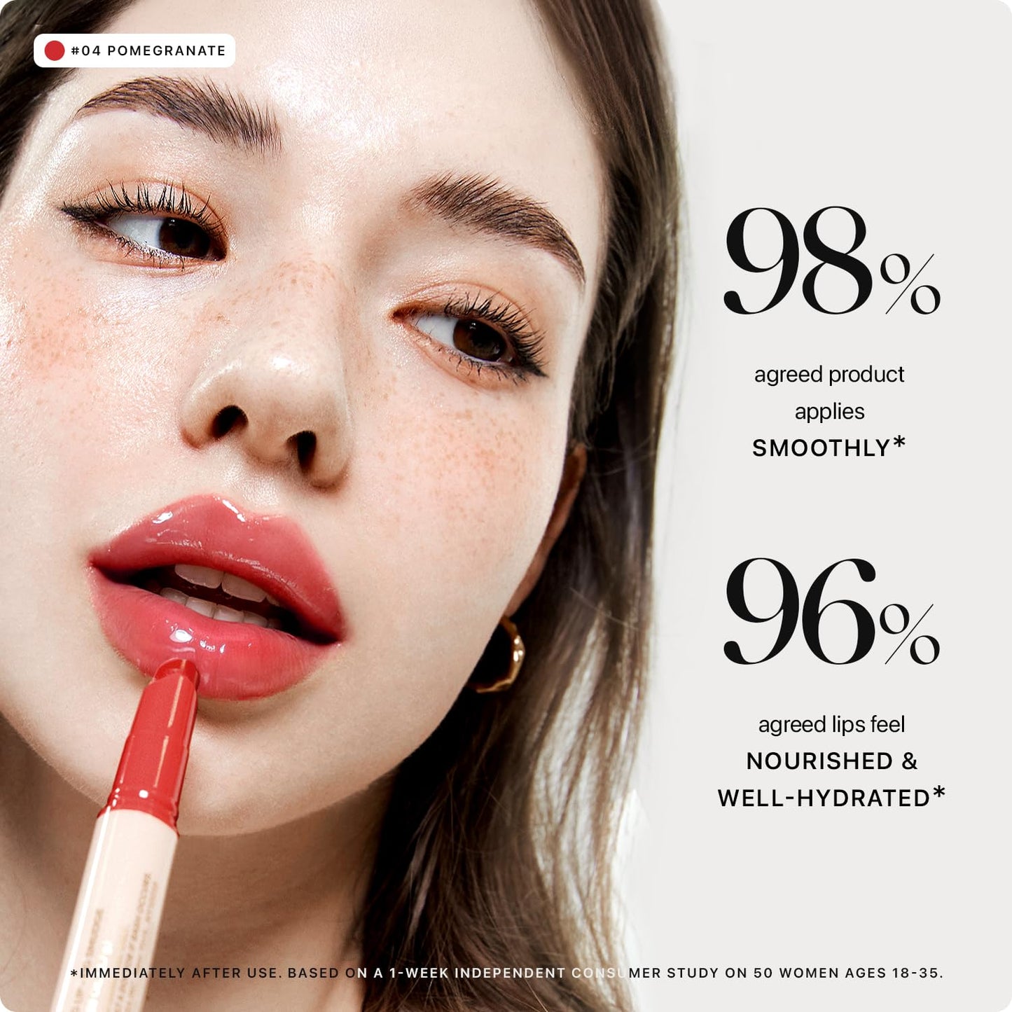 Nature Republic HONEY MELTING LIP (04 POMEGRANATE) SOFT LIP STICK, Hydrating Gloss, Moisturizing balms, Sheer tint, Shine & Glowy Finish, korean make up