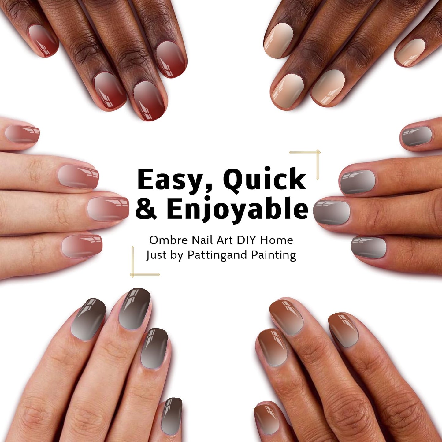 Sponge Pat Paint Nail Gel, 9 Colors Ombre Nails Gradient Gel Blush Blooming Aura Nails Drawing Stripper Floral Painting Nail Art, No Wipe, UV/LED Curing (9 Colors F)