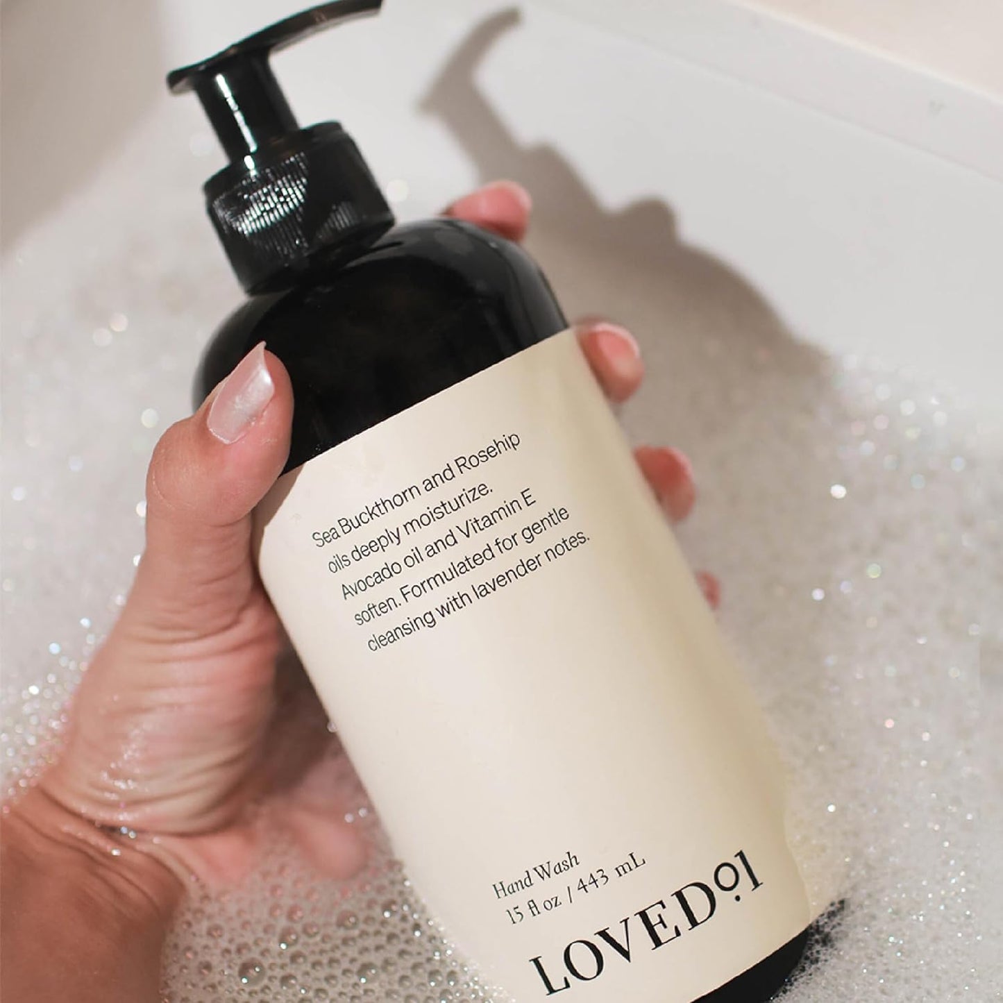 Loved01 Hand Wash, John Legend Skincare, Liquid Hand Soap, Gentle & Hydrating, Cruelty-Free, Formulated with Nourishing Oils & Soft Lavender, 15 oz