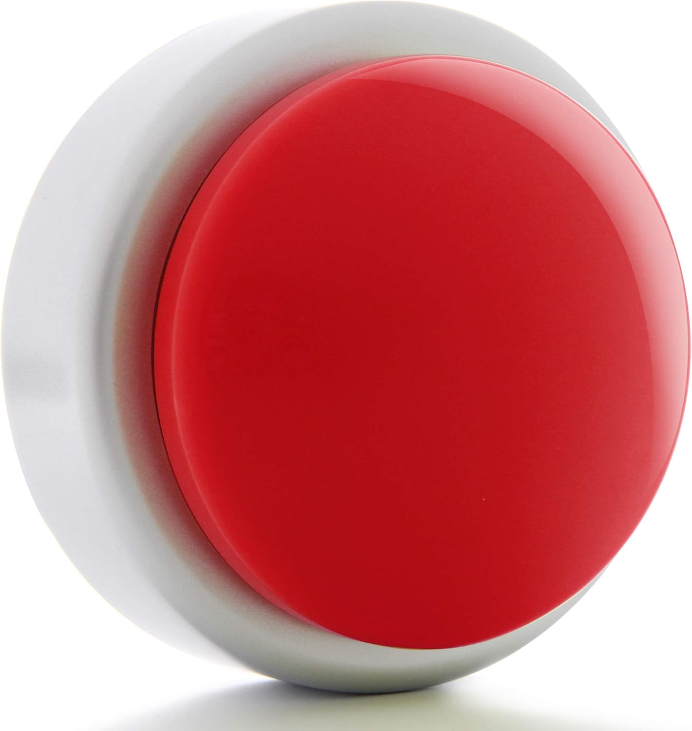 Large Talking Button Clock, Talking Alarm Clock with Volume Control Telling Time and Day of The Week Alarm Gift Clock for Mother Father Seniors Elderly Blind People - (Red and Silver)