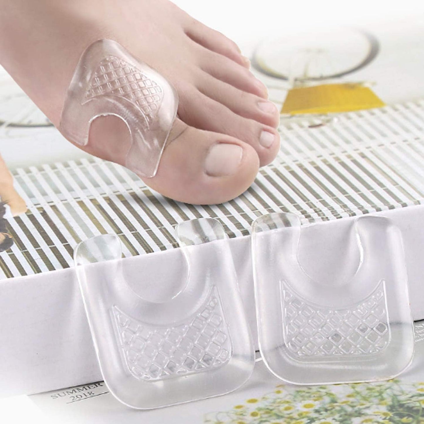 10 Pieces Waterproof Toe Cushions Pads, U-Shaped Gel Callus Pads from Rubbing, Reusable Callus Cushions