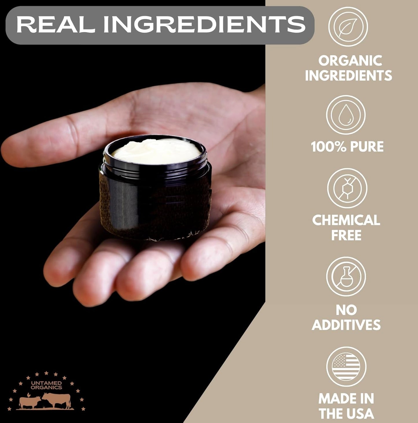 Tallow Antifungal Balm | Organic Tea Tree Oil Balm with Grass-Fed Tallow | Non-Toxic Itchy Skin Relief Balm | All Natural Remedy for Athletes Foot, Jock Itch, Ringworm | 2 FL. oz.