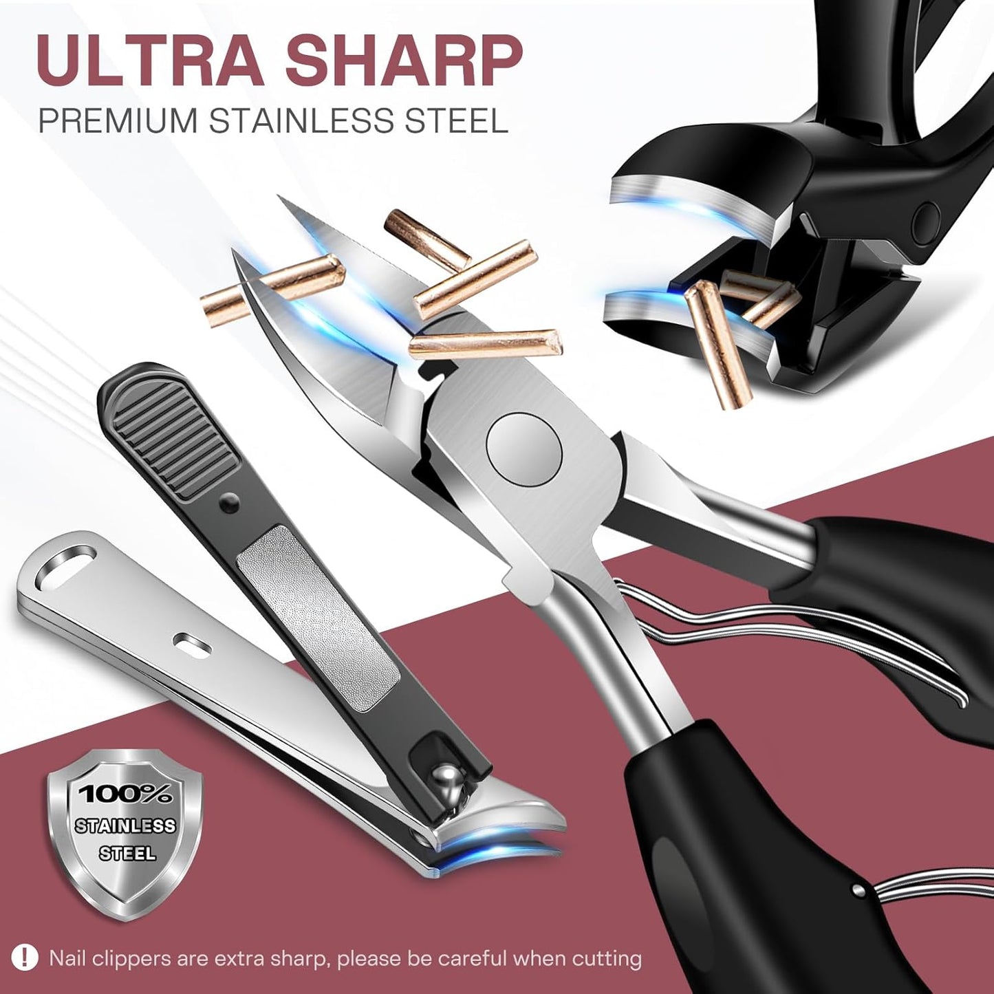 2025 Toenail Clippers for Thick Toenails for Seniors, Angled Long Handled Toe Nail Clippers for Thick Nails for Men, Heavy Duty Large Ingrown Toenail Clippers, Ultra Sharp Slanted Fingernail Clippers