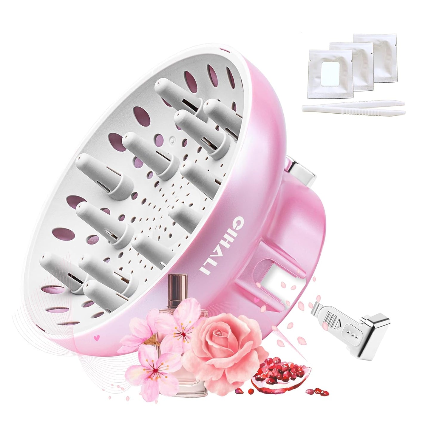 Universal Hair Diffuser “Super Sturdy” 1.7 Inch to 2.6 Inch for Natural Curly and Wavy Hair, Hair Dryer Attachment (Pink 2 Aroma Upgrade)