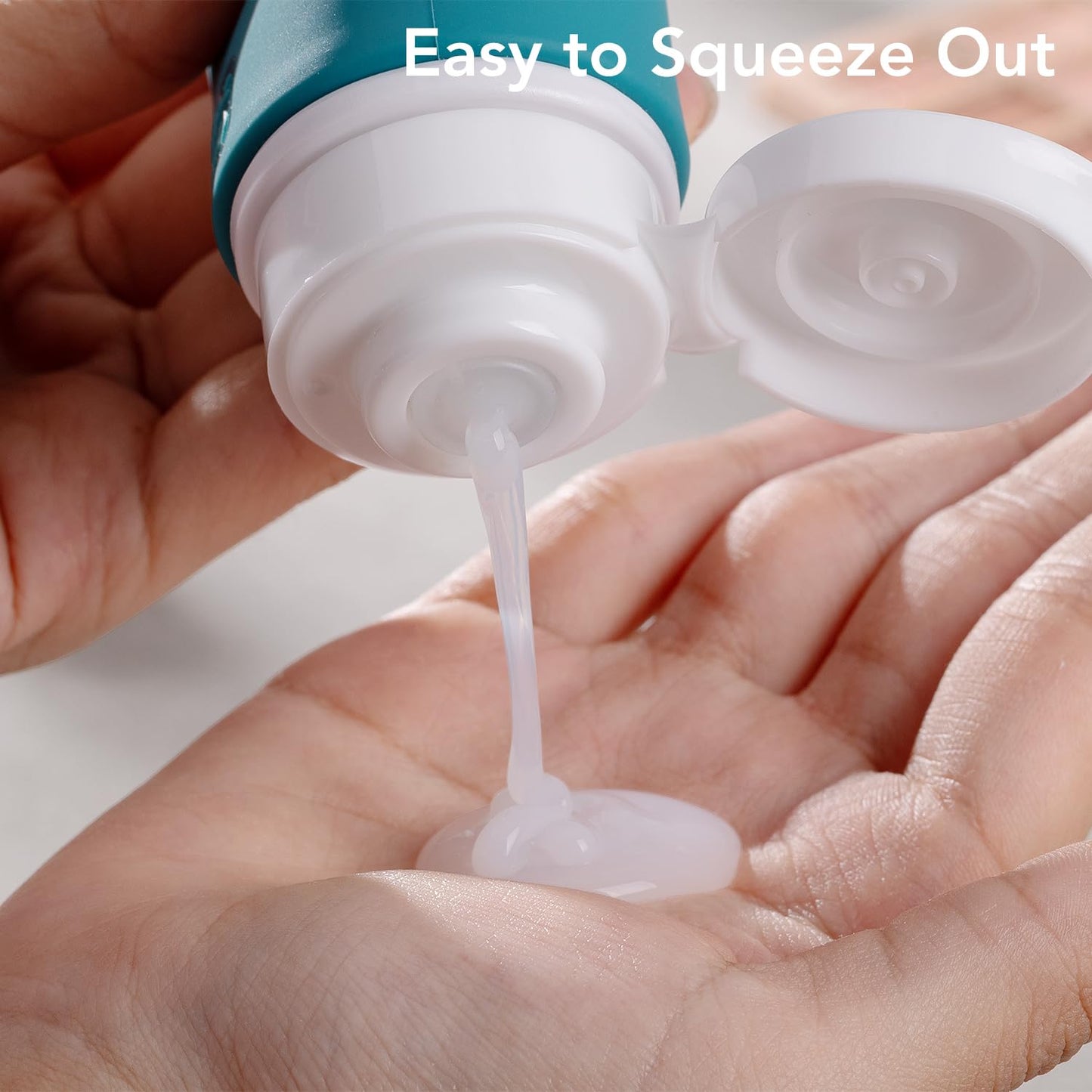 Valourgo TSA Approved Travel Bottles for Toiletries, 3.4oz Portable Leak Proof Tubes, BPA Free Refillable Accessories With Clear Toiletry Bag, Green