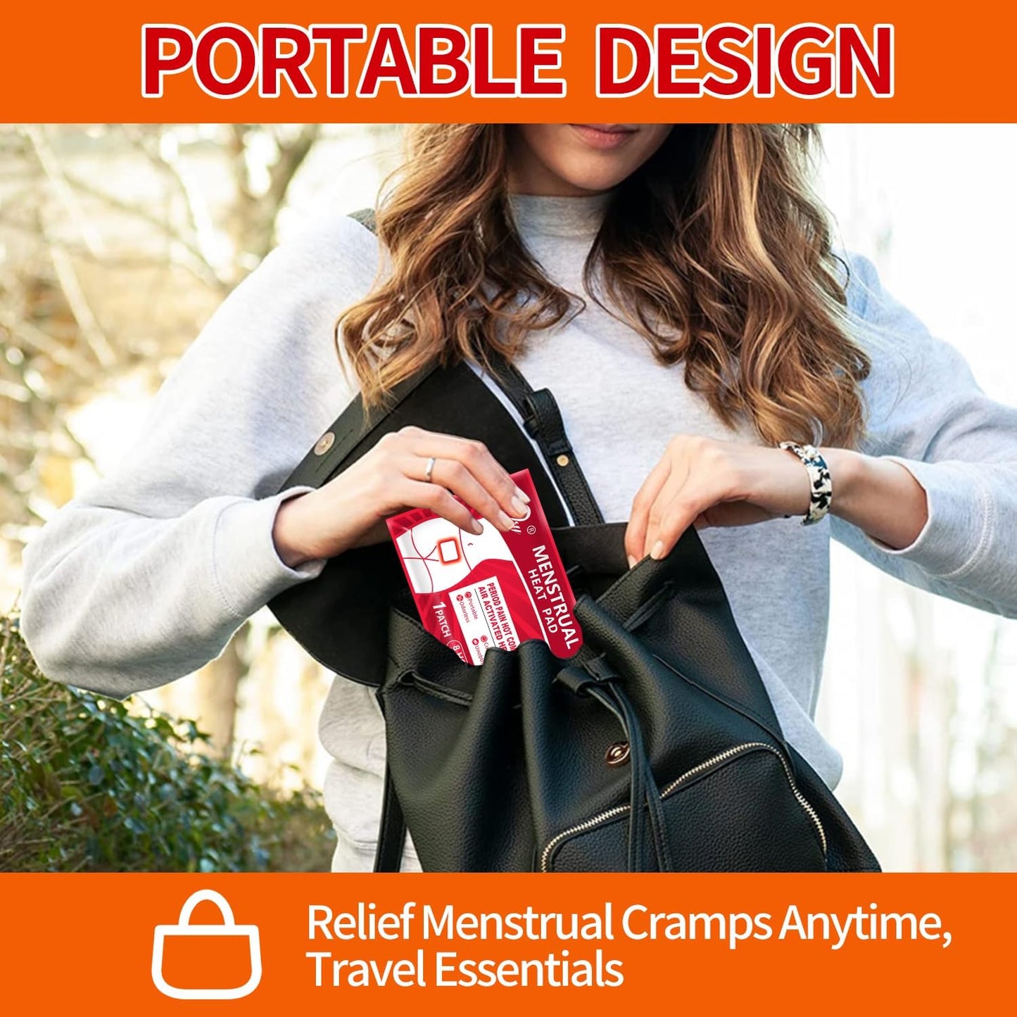 Heat Patches for Menstrual Cramp Relief, Adhesive Heating Patches for Period Cramps, Portable Instant Hot Packs, Travel Size Heat Pads on Cruise- 3 Packs