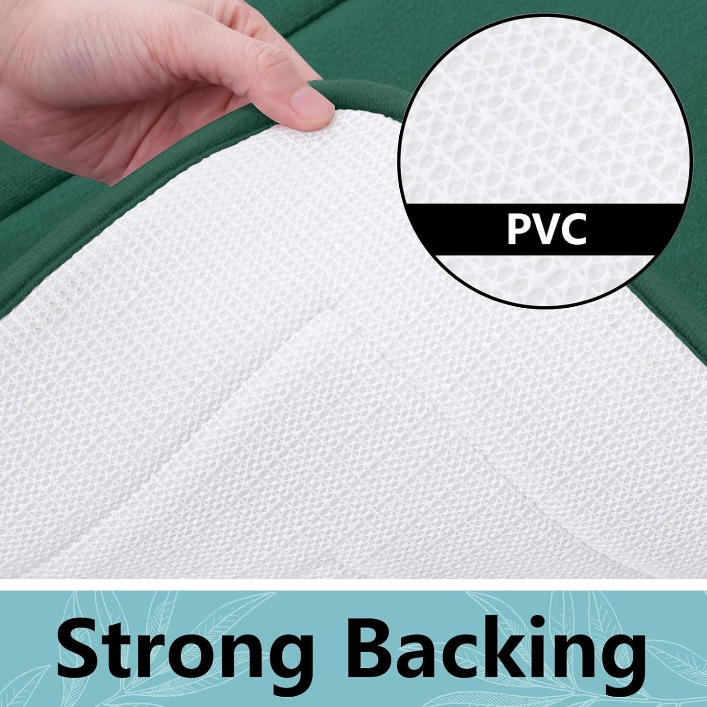 Arotive Memory Foam Bathroom Rug Mat 24x16, Ultra Soft and Absorbent Bath Mat, Machine Wash Dry, Comfortable Bath Rug Carpet for Bathroom Floor, Tub and Shower, Dark Green