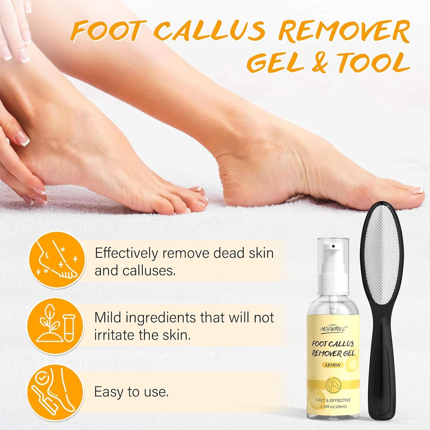 Pedicure Kit For Feet 5pcs Foot Spa Set For Christmas Birthday Valentine's Mother's Day Women Wife Girlfriend Gift Rose Lavender Foot Soak Salt Foot Callus Remover Gel Foot Rasp Foot Cream Foot Care