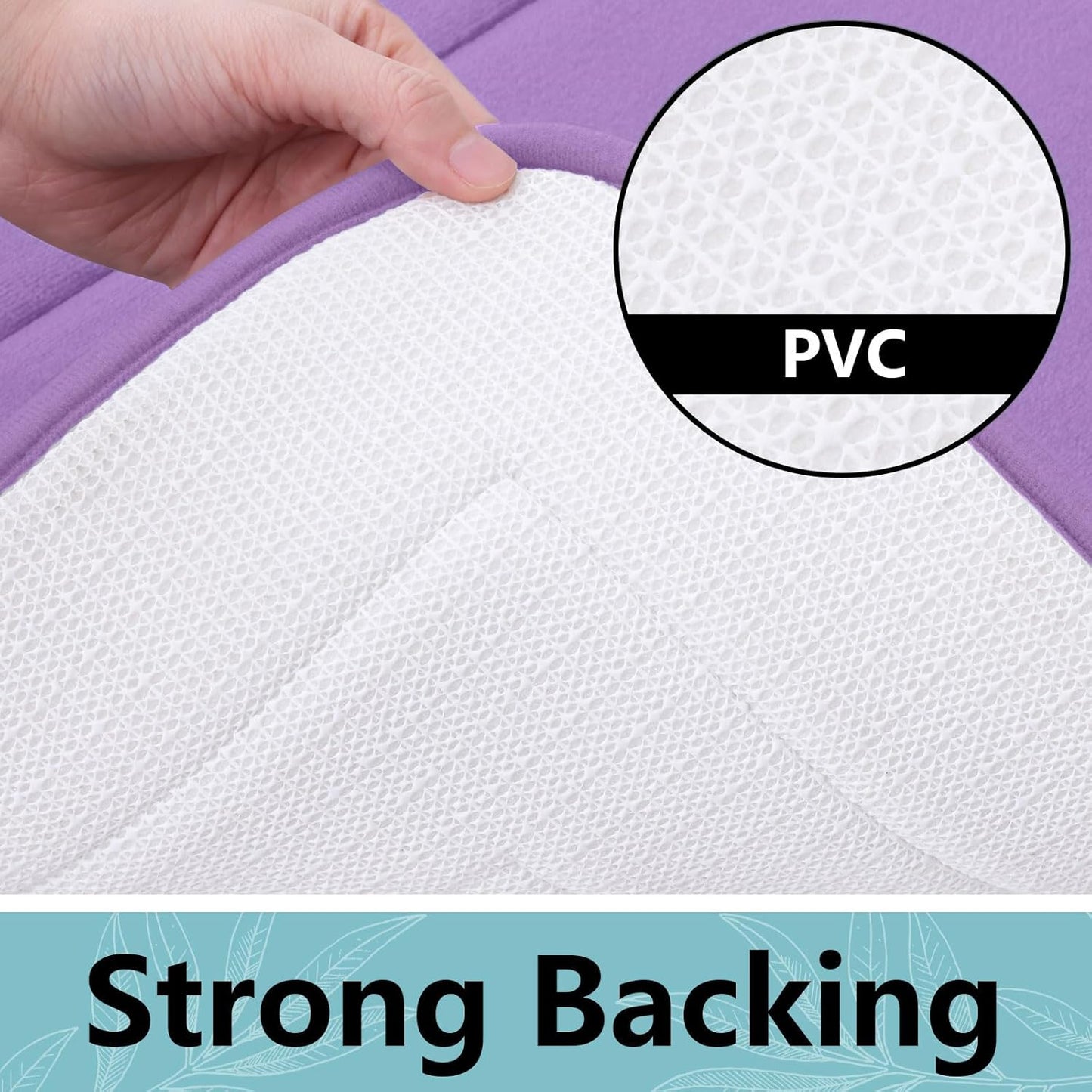 Arotive Memory Foam Bathroom Rug Mat 47x24, Ultra Soft and Absorbent Bath Mat, Machine Wash Dry, Comfortable Bath Rug Carpet for Bathroom Floor, Tub and Shower, Lavender