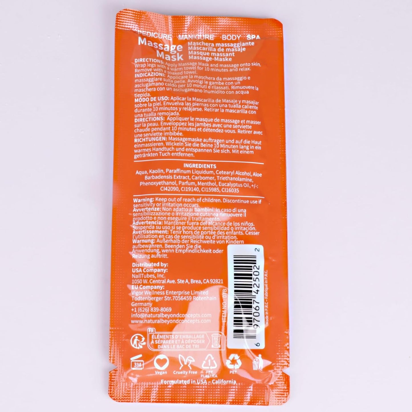 Pedicure Kit Foot Soak Set: Bubble Salt, Sugar Scrub, Massage Mask, Massage Lotion in a Box, 4 Step Foot Spa Kit for Dry Feet, Softens Calluses, Soothes Sore and Tired Feet (Mango)