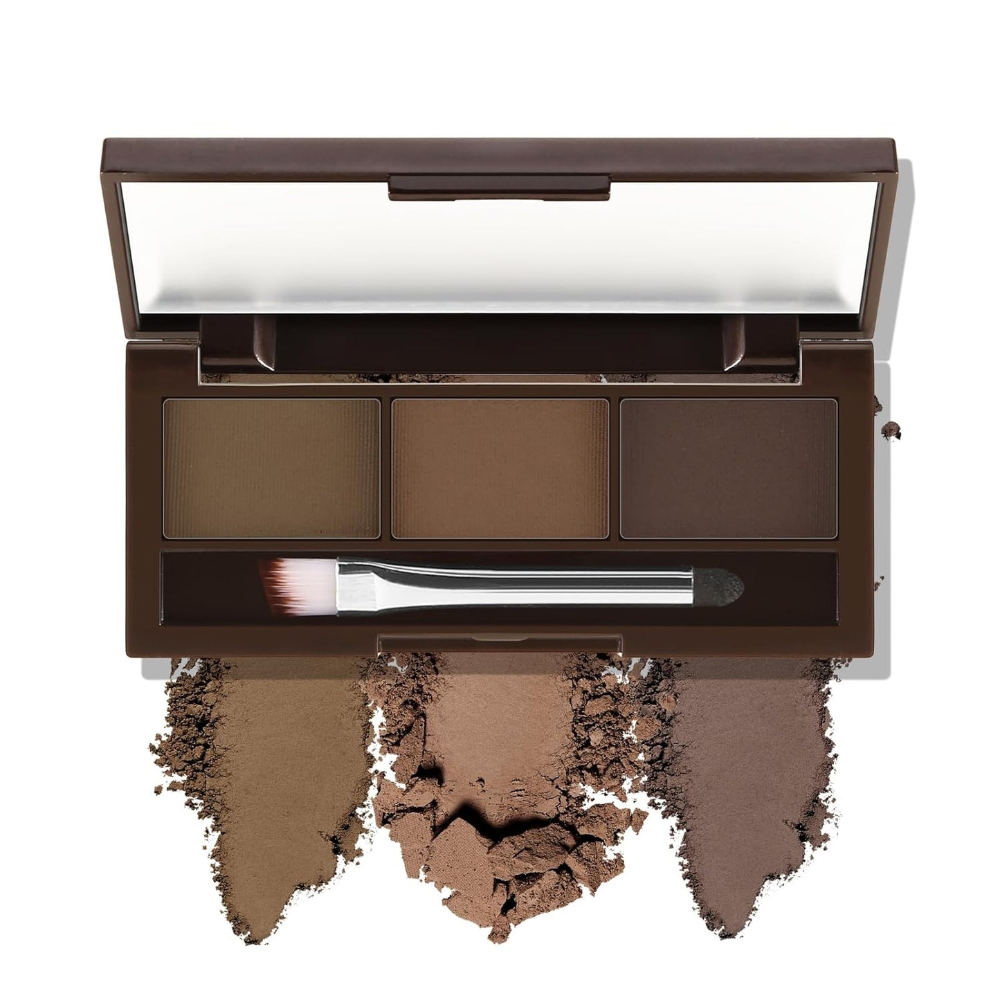 3 Colors Eyebrow Powder Set, Brow Powder Makeup Palette, Defining and Sculpting Brows, Waterproof Eye Contour Kit with Brush Applicator