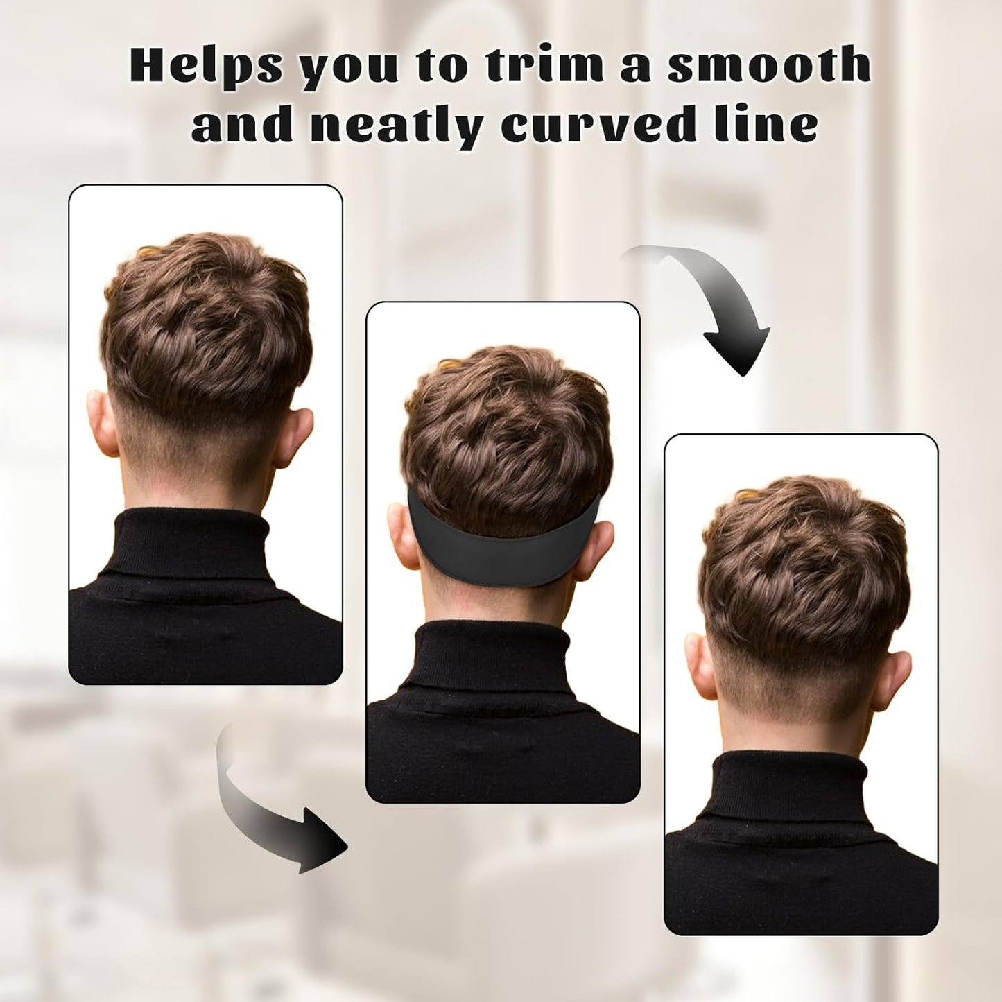 Hair Cutting Kit, Fade Haircut Guide for Men, Hair Cutting Guides for Men,Include Self Haircut Guide & Cape Umbrella