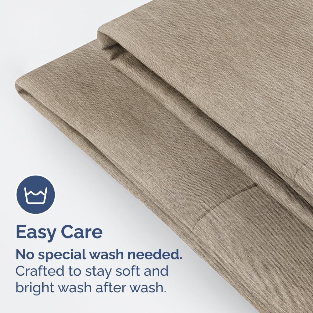 King Pillow Cases Set of 4 - Ultra Soft Hotel Quality Pillowcase Covers - Comfy, Cozy & Wrinkle Free - Shrinkage and Fade Resistant - Machine Washable Pillow Protectors - 4 Piece Set - Heathered Beige