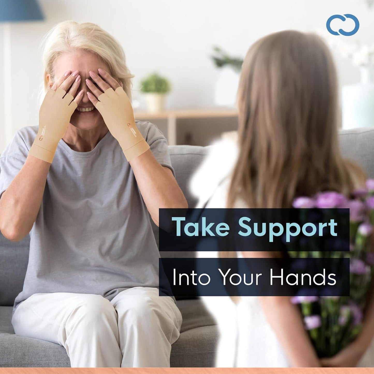 Copper Compression Arthritis Gloves | Fingerless Arthritis Carpal Tunnel Pain Relief for Men & Women | Hand Support Wrist Brace for Neuropathy, Rheumatoid, Tendonitis, Swelling, Crocheting, Typing Nude (XS)