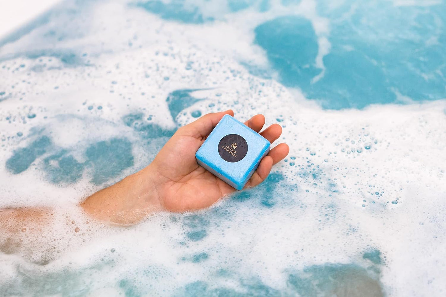 Bath Bombs for Men, Block Shape, Gifts for Men, 8 Large 5oz Bombs, 100% Natural Products & Essential Oils, Soak in, Bubble Bath