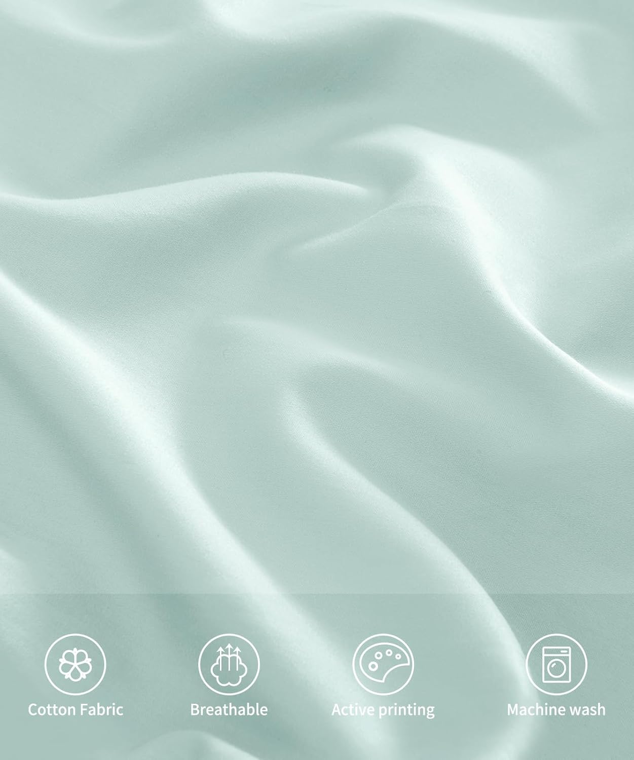 Warmstar Cotton Pillow Cases King Size Set of 2, 600 Thread Count Pillowcases 20x36 Inches, Soft Long Staple Cotton Pillowcases Breathable with Envelope Closure, Lagoon