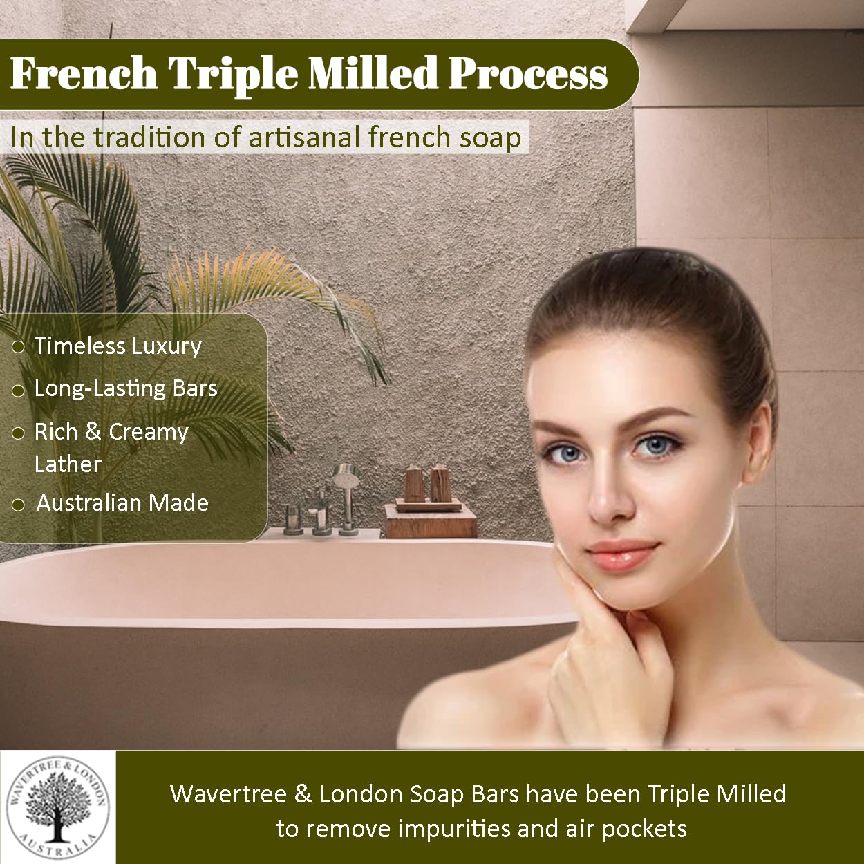 Wavertree & London 8 Bars Assortment - Natural Scented Soap Bars, Floral Assorted 8 Bars Pack, 7oz Moisturizing Natural Soap Bars, French Milled and enriched with Shea Butter