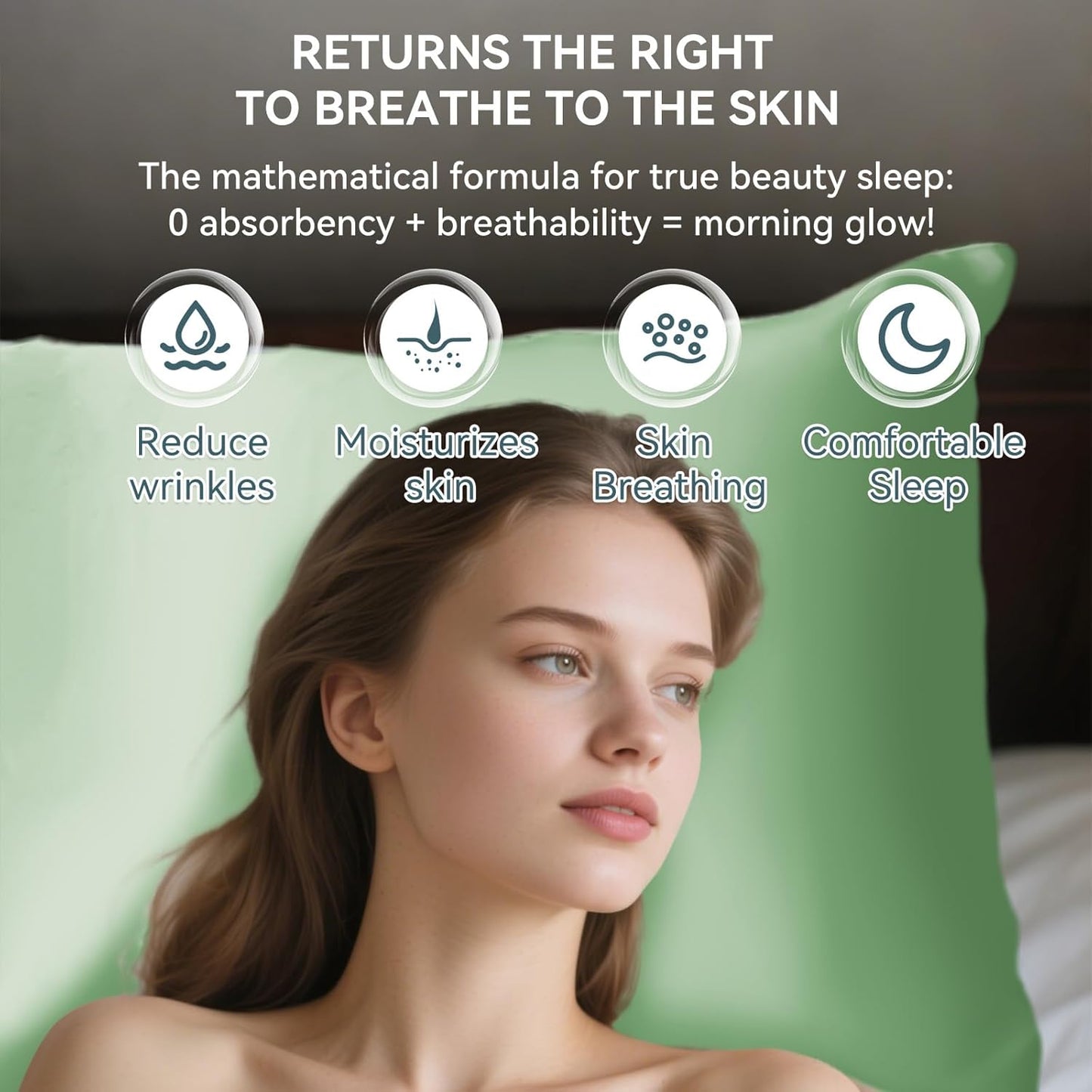 Tyfitb Satin Pillowcase Set for Hair & Skin Care – Cooling, Hypoallergenic, Anti-Frizz, Wrinkle-Free – Soft, Luxurious Pillowcases with Envelope Closure – 2-Pack, Standard Size 20x26, Gift-Ready