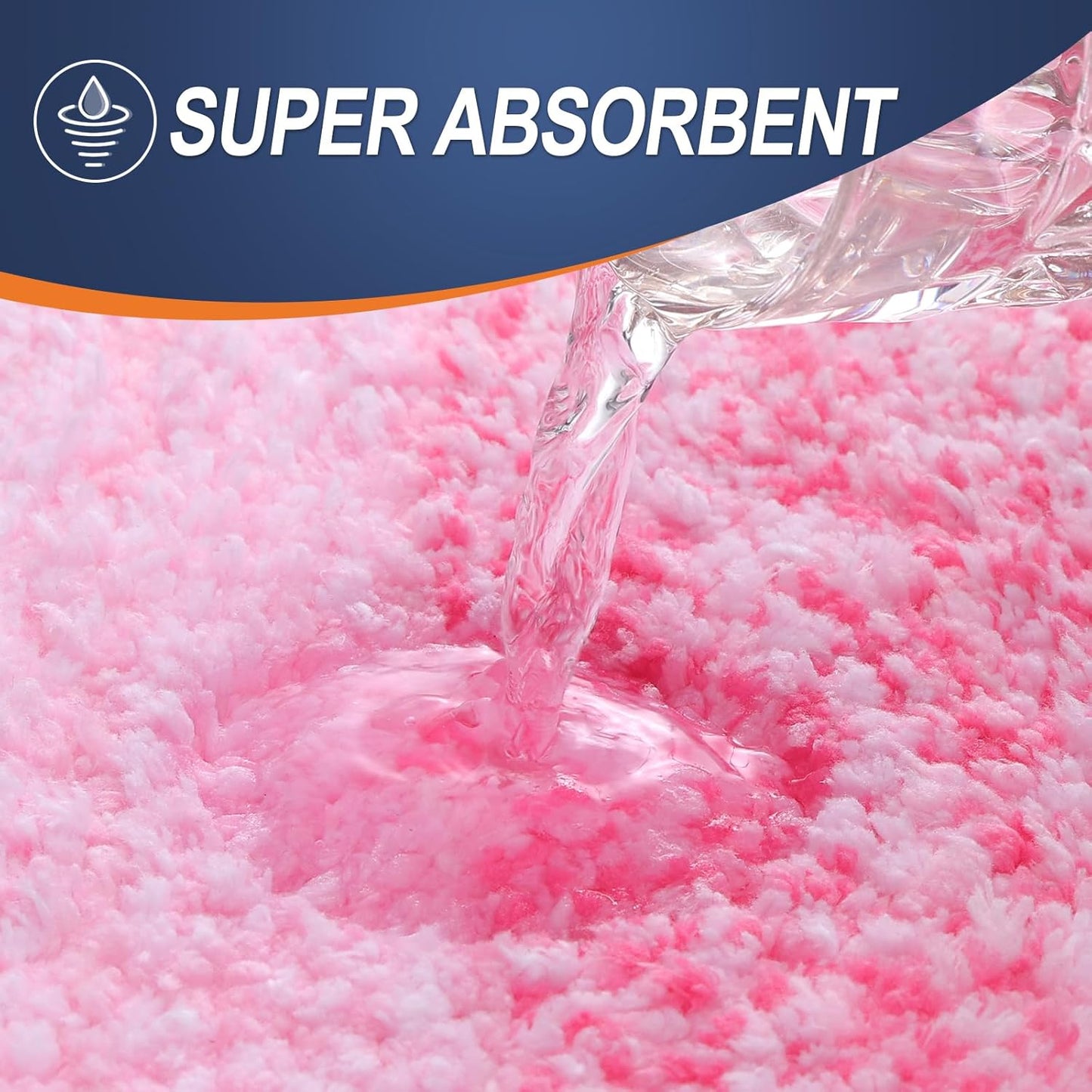 OLANLY Bathroom Rugs Mat 36x24, Extra Soft Absorbent Microfiber Bath Rugs, Rubber Backing, Quick Dry, Machine Washable Bath Mats for Bathroom Floor, Tub and Shower, Home Decor Accessories, Pink