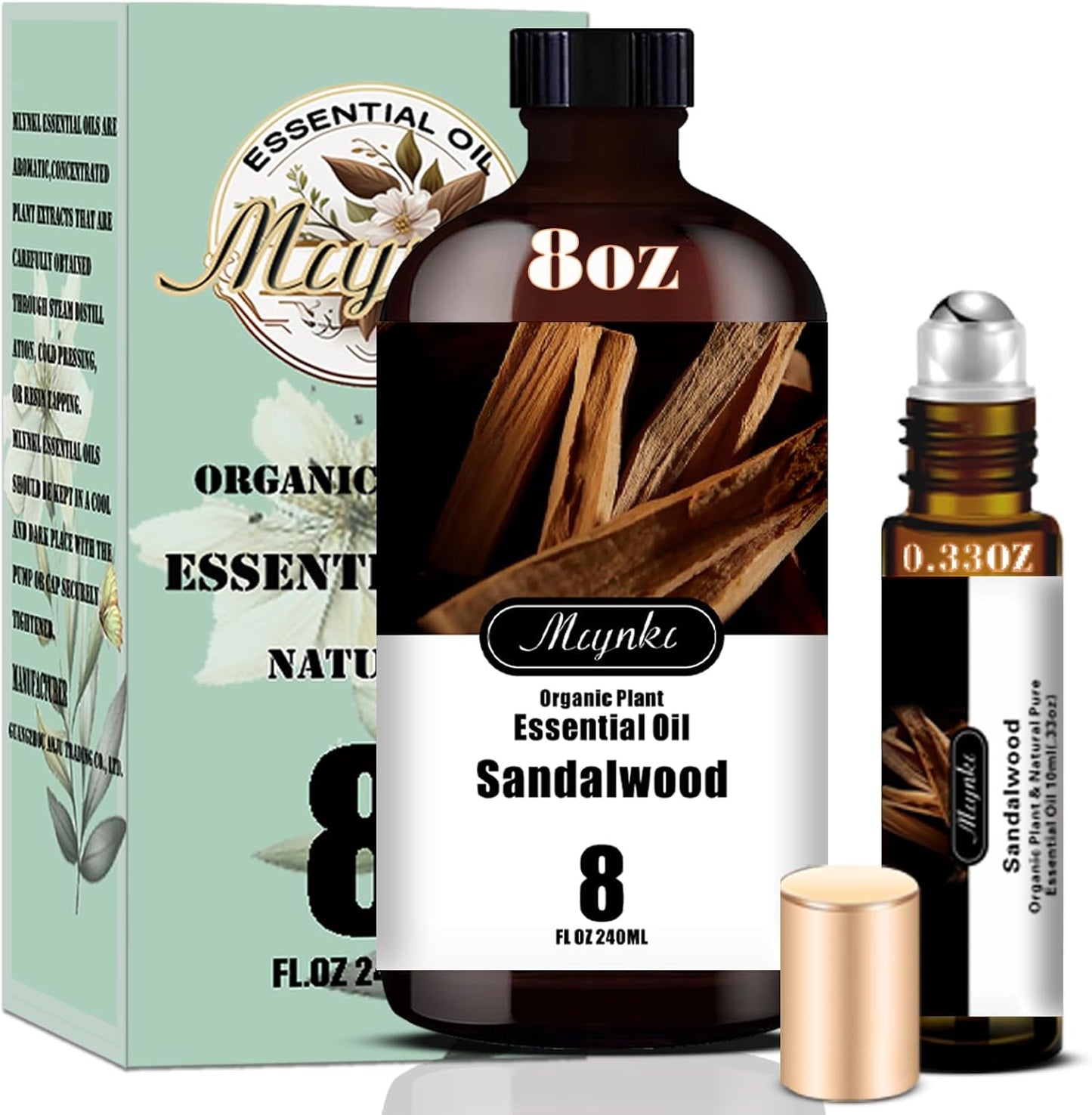 Sandalwood Fragrance Oil-Sandalwood Essential Oil 8.33oz (250ml)-100% Pure Natural Scent for Diffusers, Candles, Soap Making & Aromatherapy-Relaxing Home & Gift Essential Oil for Bath, Massage