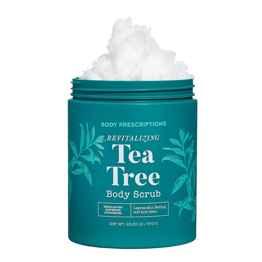 Body Prescriptions Exfoliating Body Scrub – Body Cleanser for Nourished, Ultra-Smooth Skin, Tea Tree