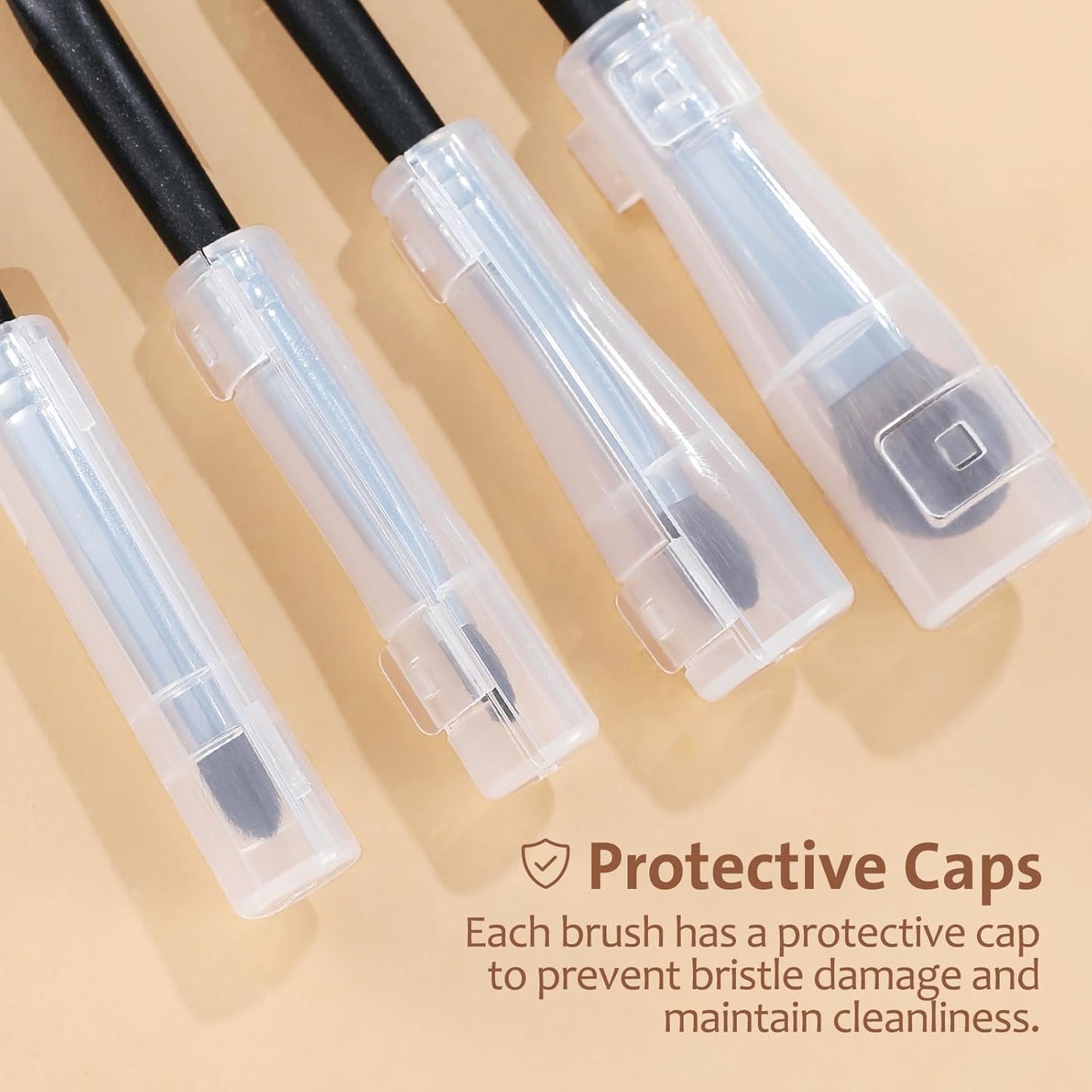 ENERGY Eye Makeup Brush Set 4PCS Professional Eyeshadow Blending Brushes Kit for Eyes Liquid Cream Powder Makeup Up Soft Fluffy Natural Goat Hair for Shader,Smudge,Crease Applicator with Travel Cover