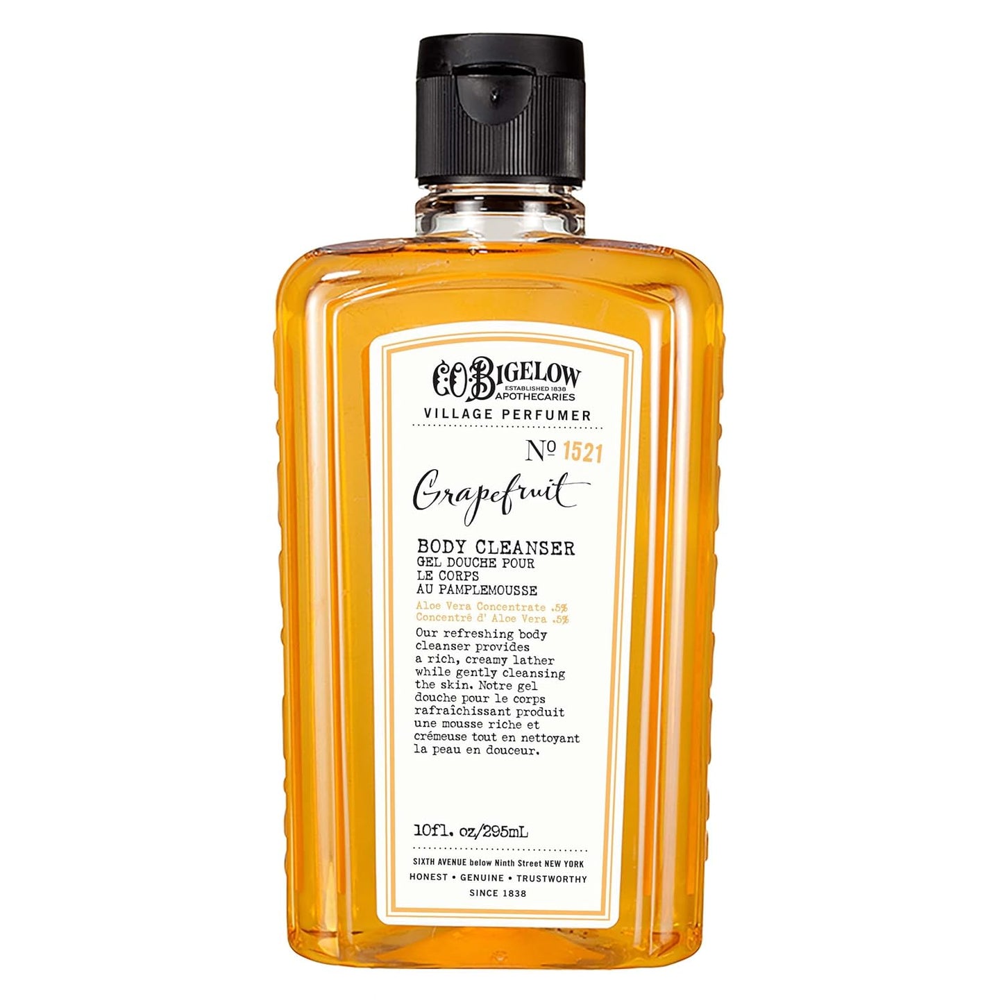 C.O. Bigelow Grapefruit Body Wash, Village Perfumer Moisturizing Body Wash with Aloe Vera, 10 Fl Oz