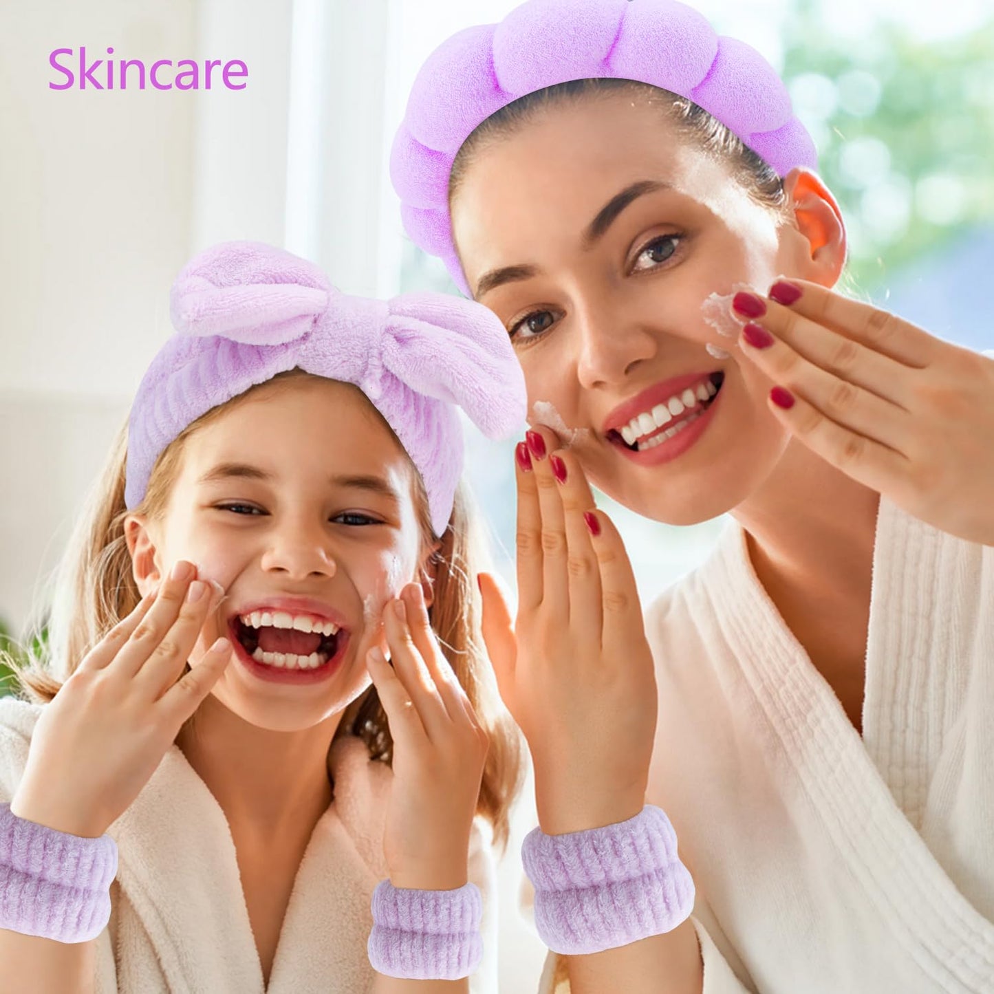 Chanaco Spa Headband, Makeup Hair Accessories for Women and Girls, Face Wash Wrist Bands, Teen Gifts Trendy Stuff