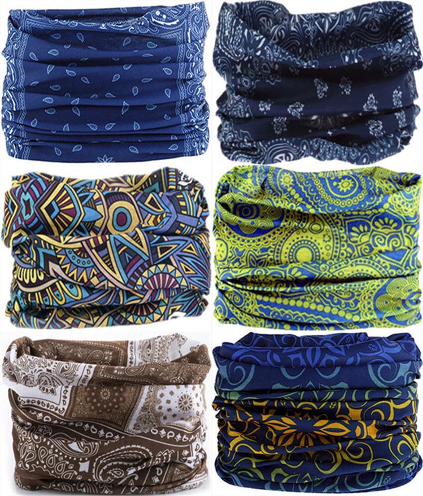 Headband Neck Gaiter Head Wrap Headwear Face Mask Magic Scarf Bandana for Men and Women