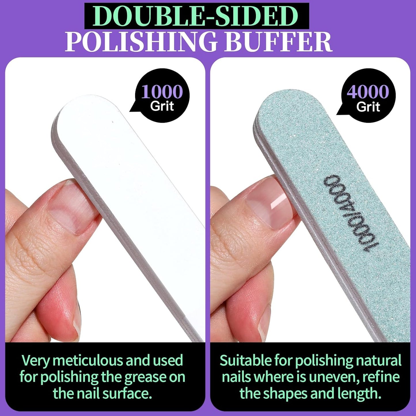 FANDAMEI Nail Buffer and Shine Kit, Nail Care Kit, 10 PCS Nail Buffer Block, Nail Buffer Kit, Nail Buffers, Nail Buffing Block, Nail Tools, Nail Kit, Manicure Tools, Buffer Nail File