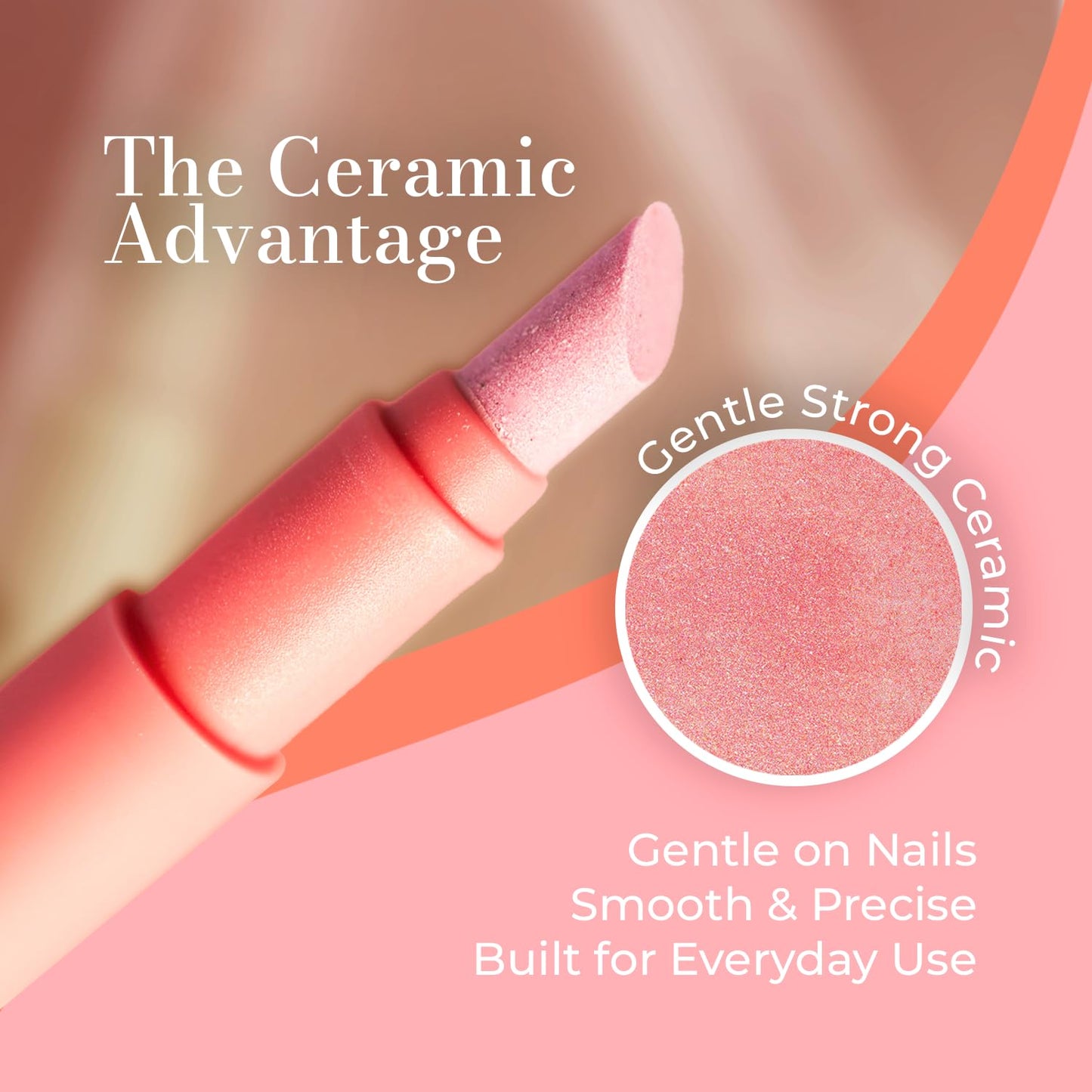 1PCS Ceramic Cuticle On/Off Oil Pusher Cuticle Pusher (Mint)