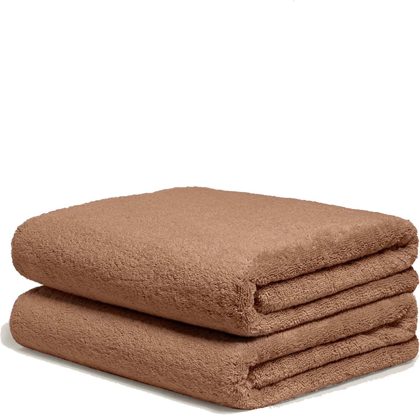 Italic Ultraplush 100% Australian Cotton Bath Sheets - Set of 2 Luxury Extra Large Heavy Duty Bath Sheets, 800GSM Plush and Absorbent for Hotels, Bath, Gym & Spa (Clay)