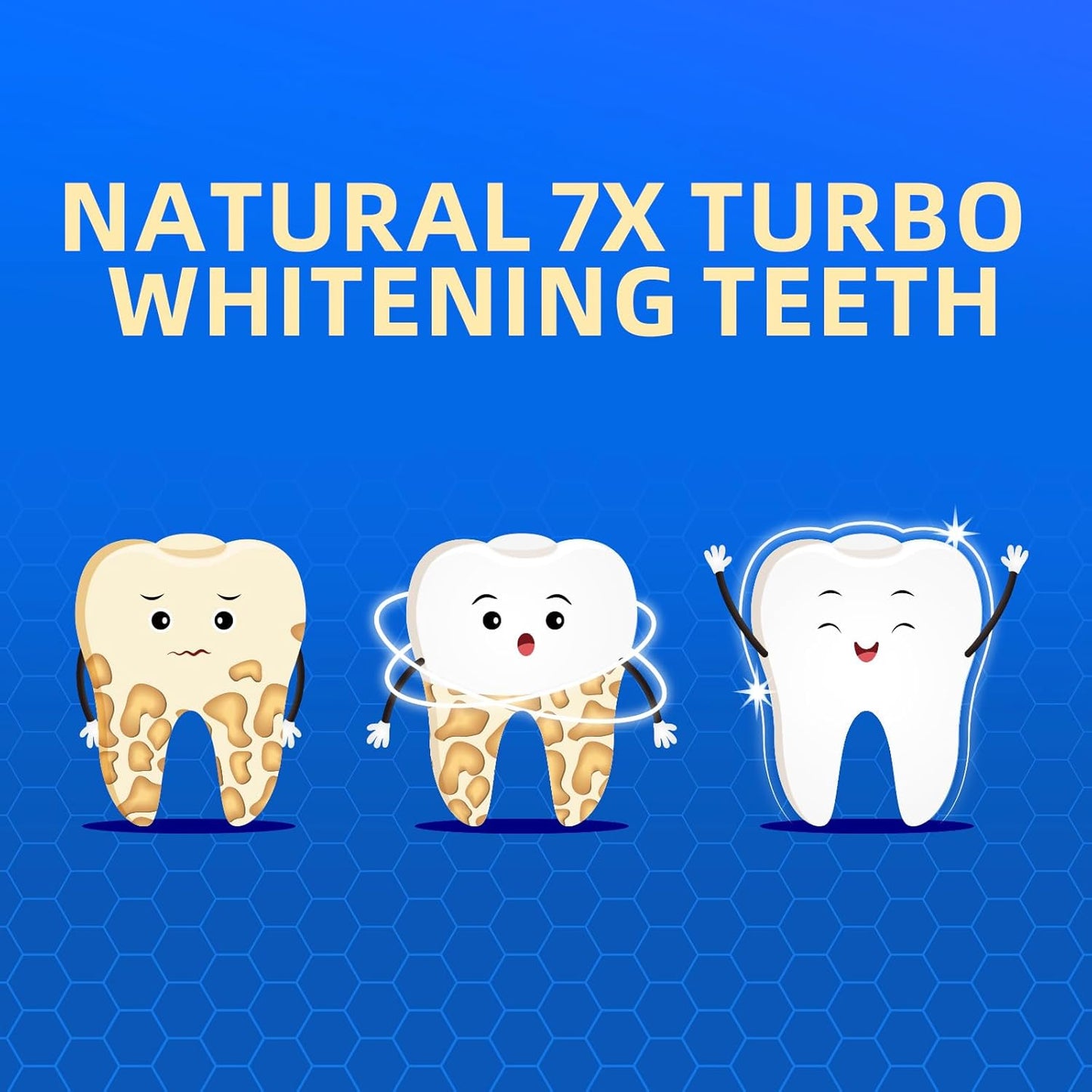 7X Turbo Whitening 18% Nano Hydroxyapatite Bee Wasp Venom Toothpaste for Enamel Repair,Sensitive Relief,Anti-Gingivitis,Anti-Cavity,Anti-Plaque -150 MIN Fresh Breath