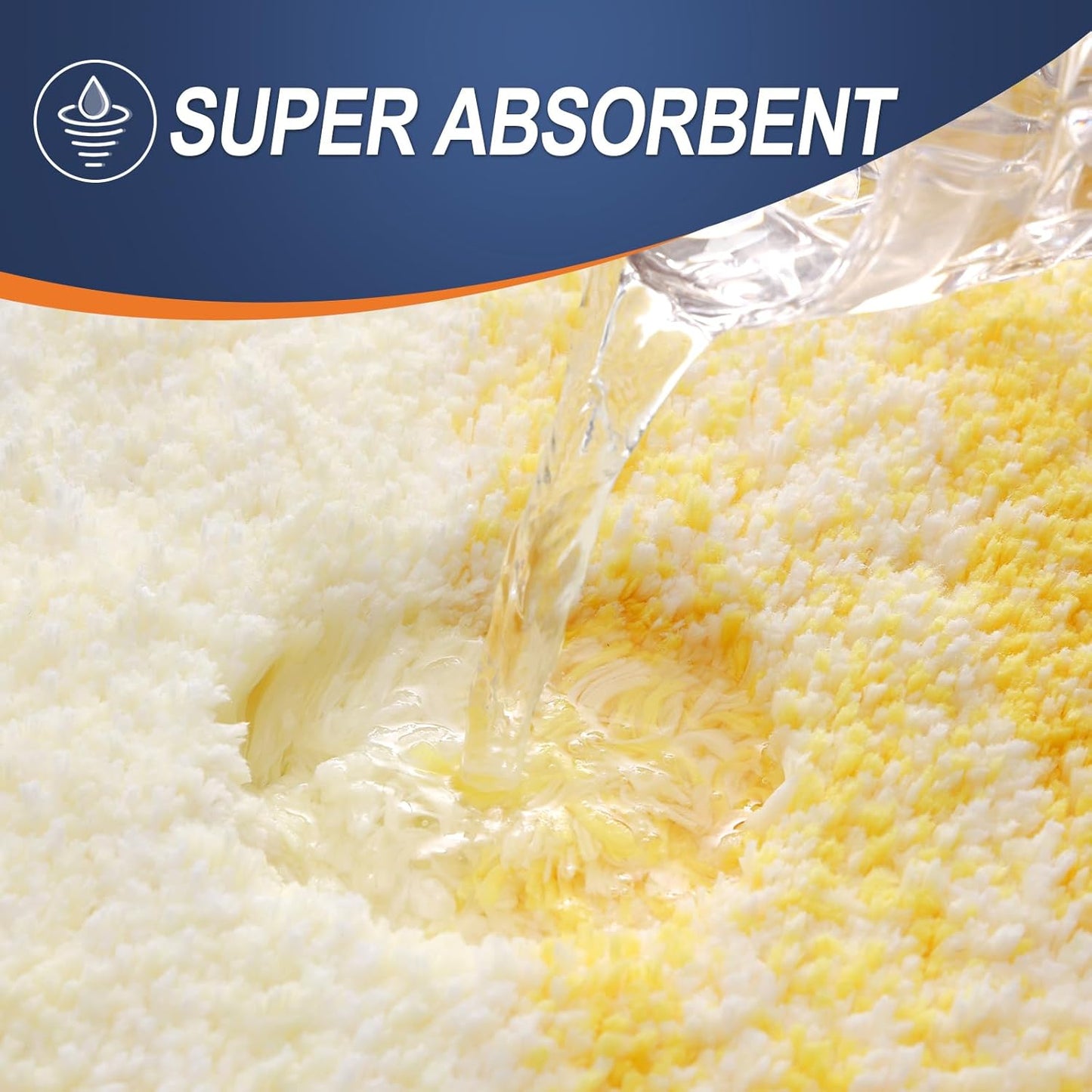 OLANLY Bathroom Runner Rugs 54x24, Extra Soft Absorbent Microfiber Bath Rugs, Rubber Backing, Quick Dry, Machine Washable Bath Mats for Bathroom Floor, Tub and Shower, Home Decor Accessories, Yellow