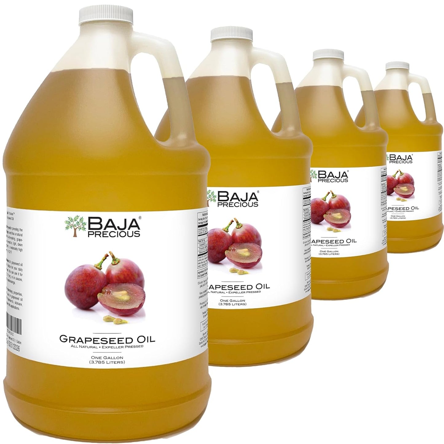 Baja Precious - Grapeseed Oil, Case of 4 X 1 Gallon Jugs