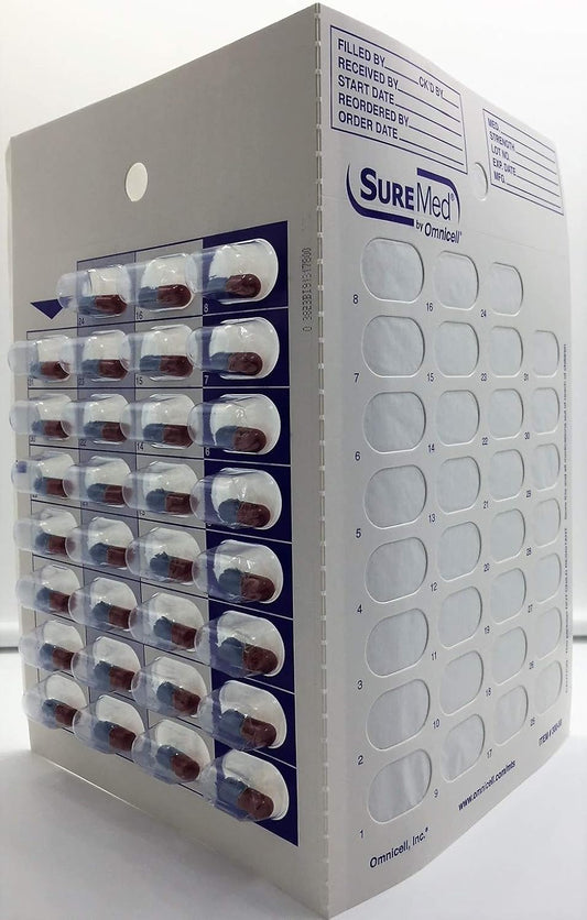 24 Cards 24 Blisters for 31 Day Monthly Cold Seal Pill Storage, Summer Camps, Pharmacists, Cargivers (24)